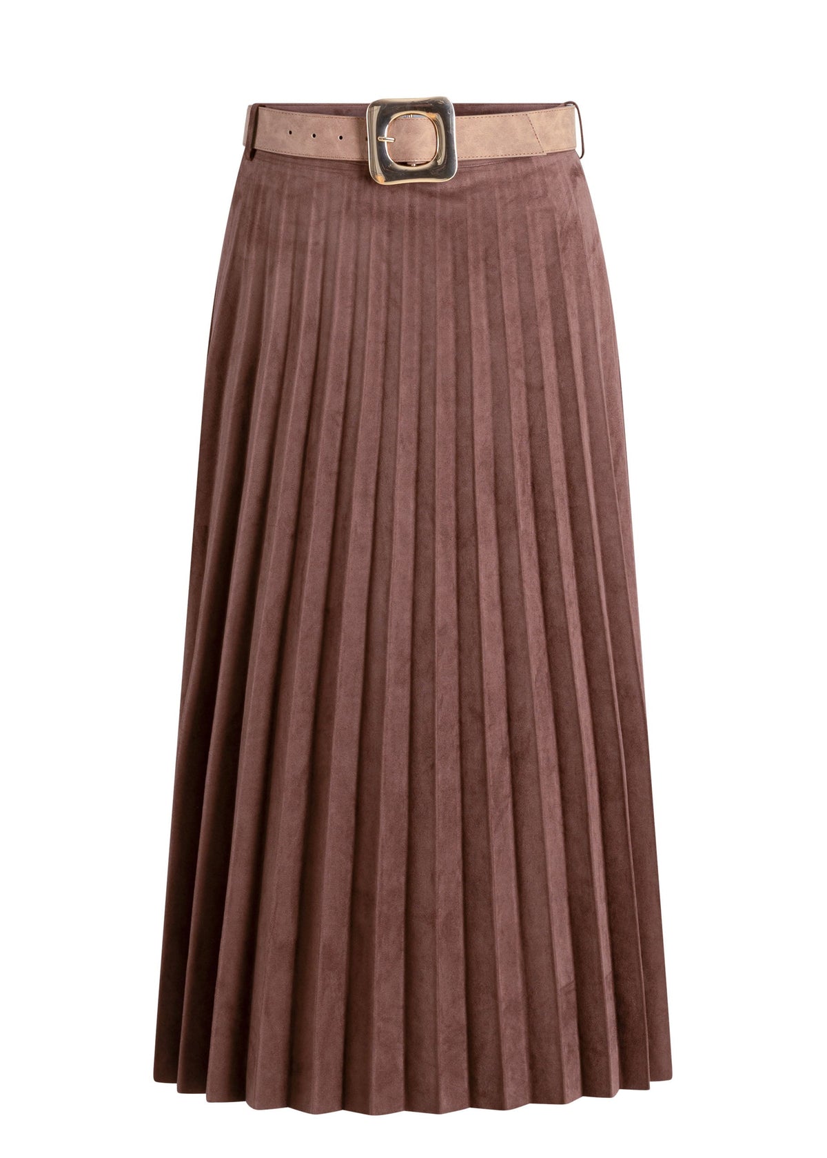 Yest - Ulisa A-line Skirt With Belt