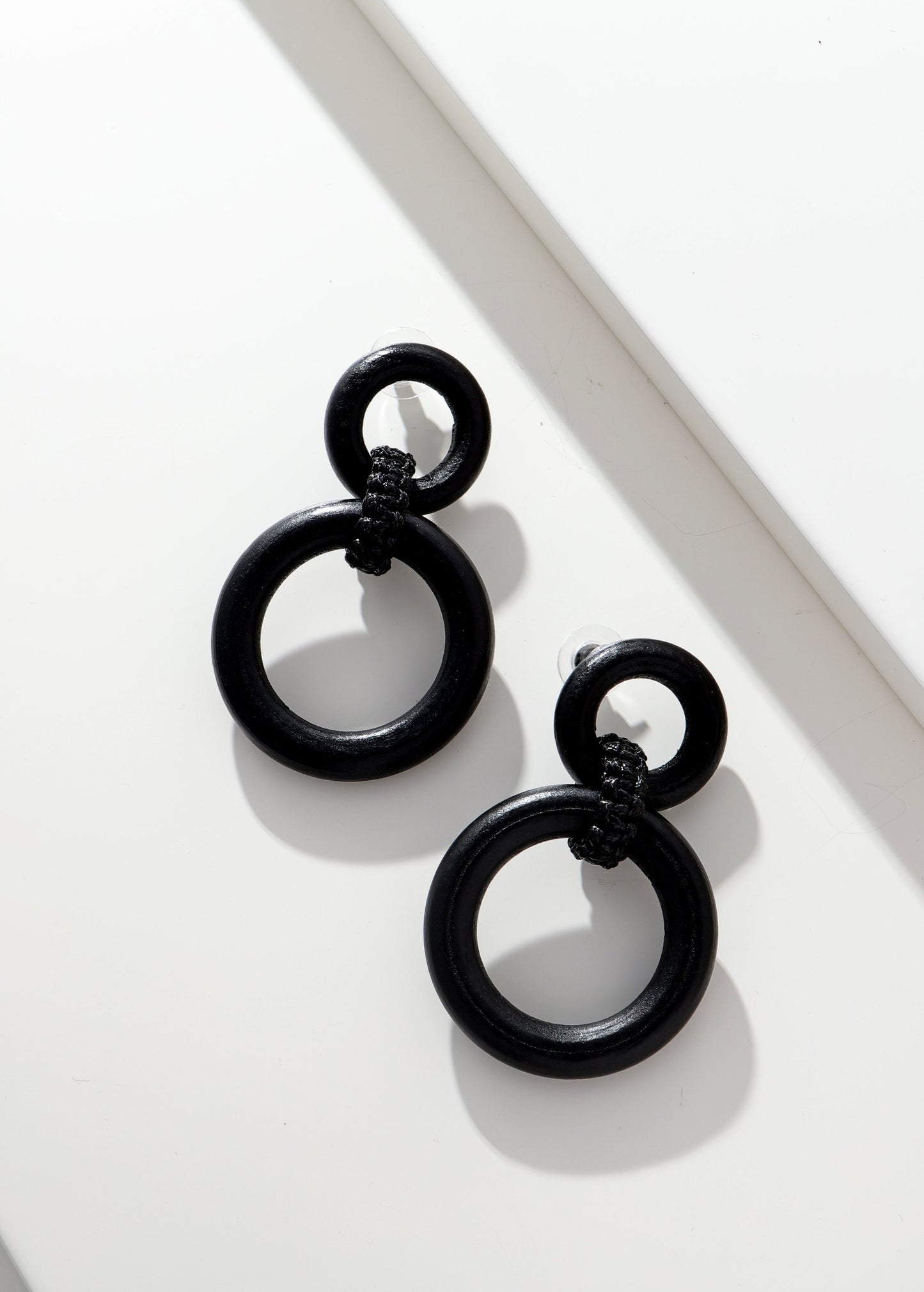 Merx - Circular Link Wood Earrings