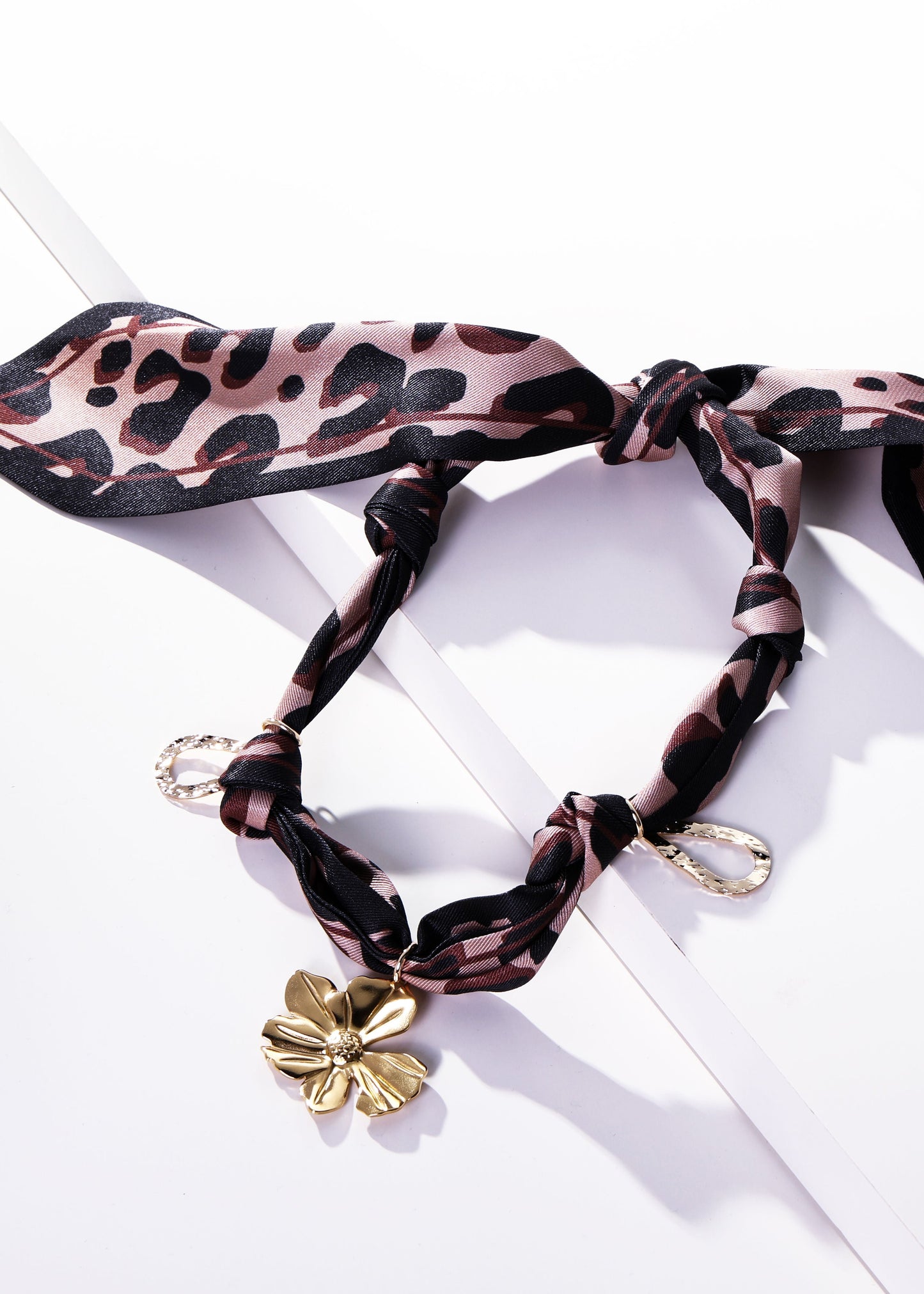 Merx - Leopard Tie Scarf Necklace