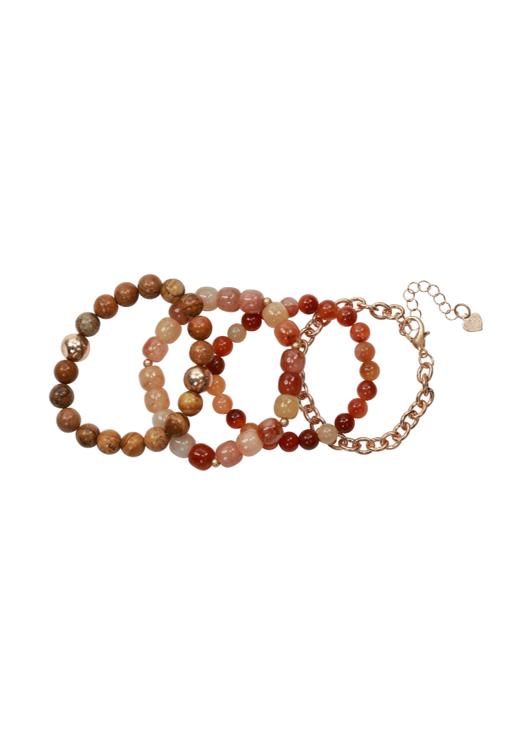 Merx - Orange Mix Bracelet Set