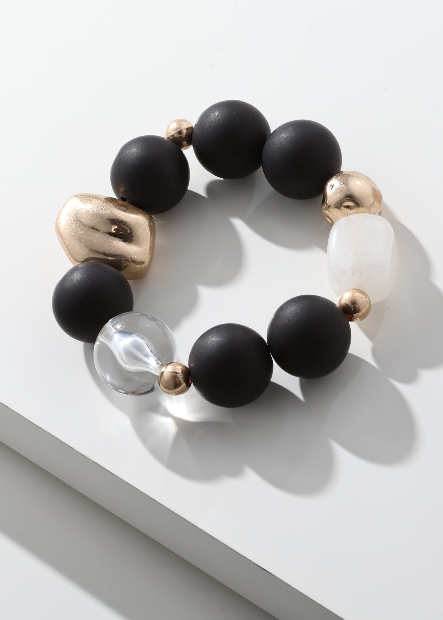 Merx - Mixed Resin Bead Stretch Bracelet