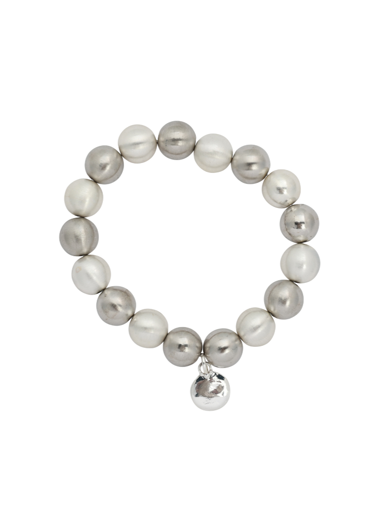 Merx - Brushed Silver Stretch Bracelet