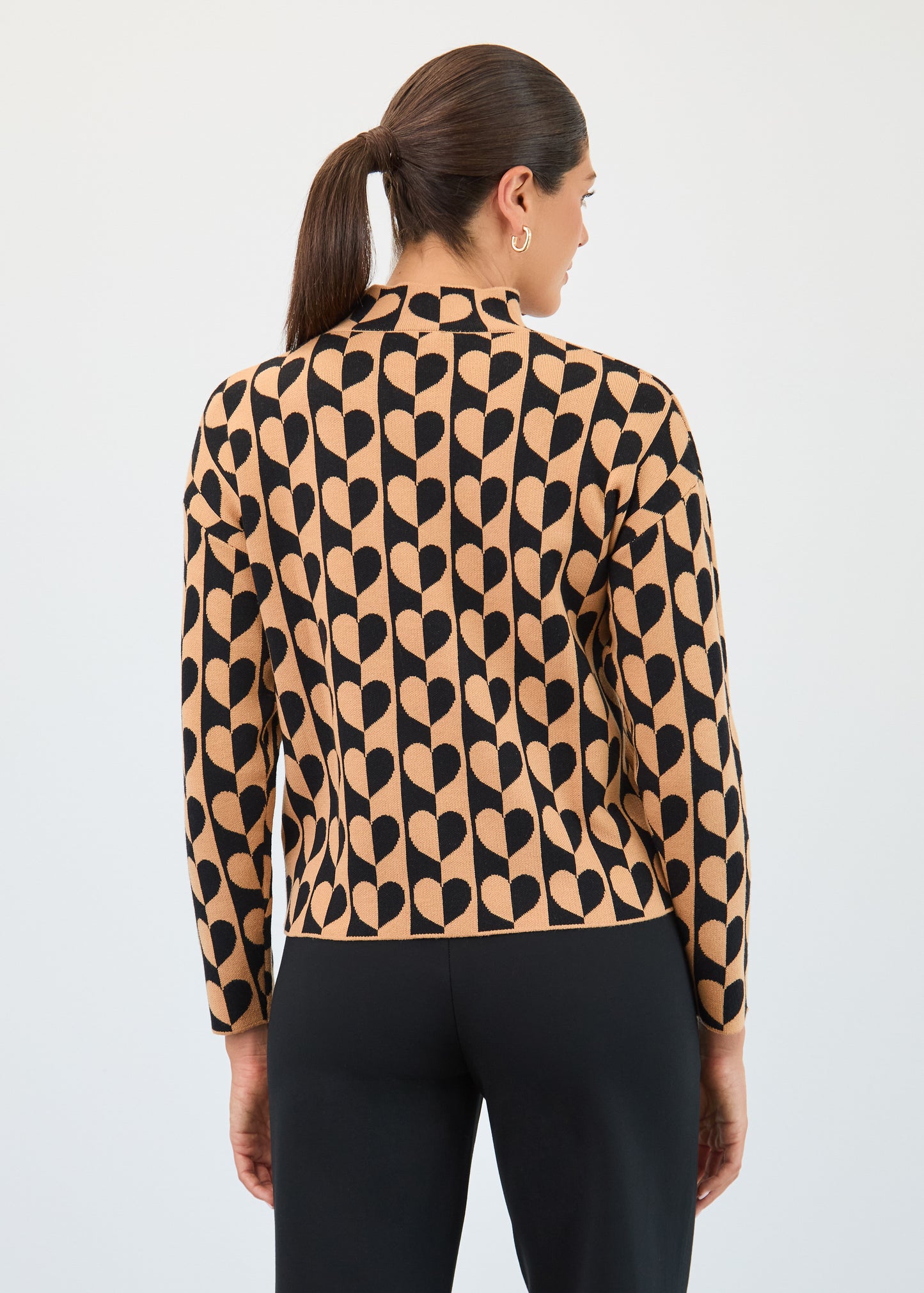 French Dressing Jeans - Mock Neck Love Jacquard Sweater - SALE