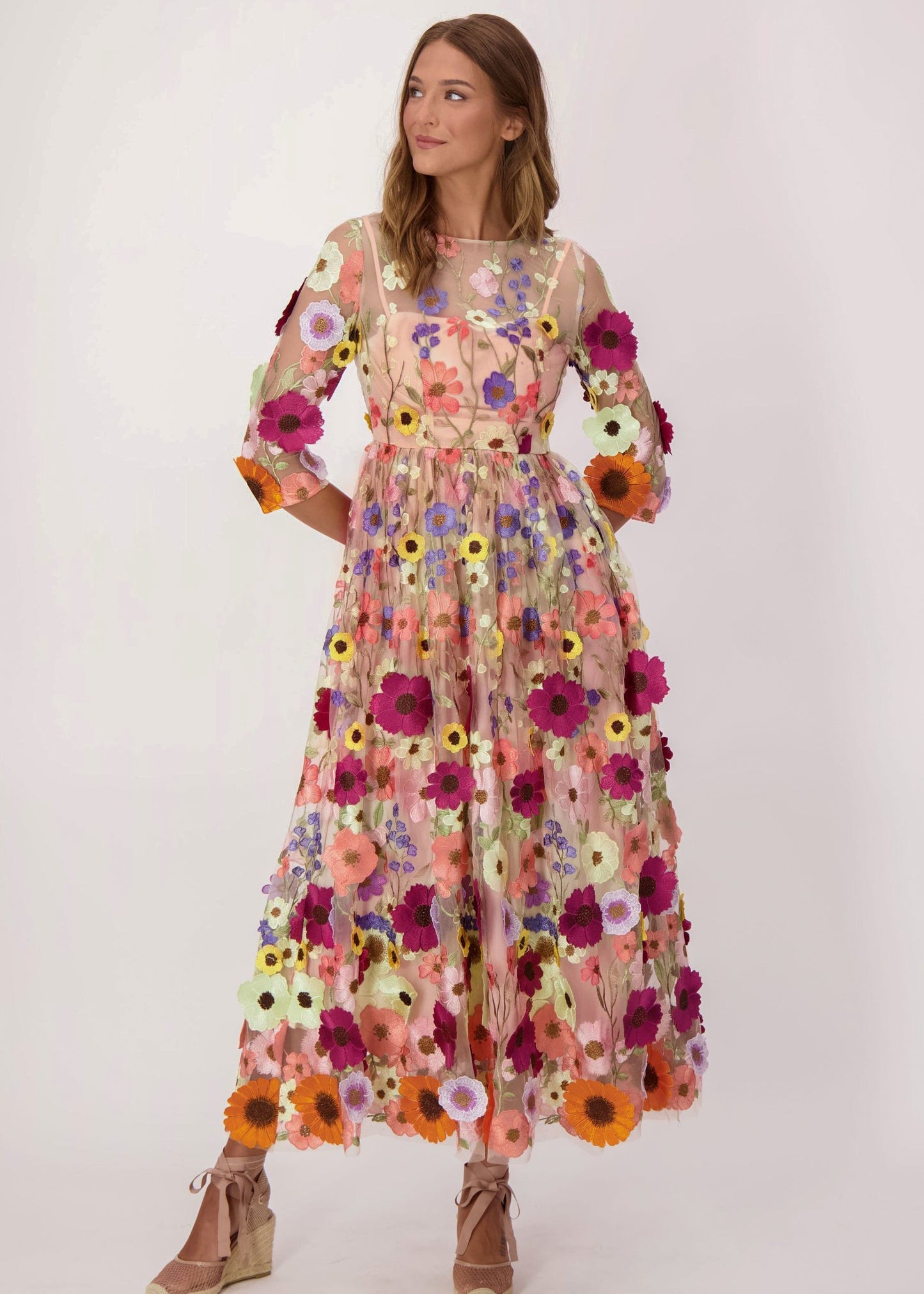 Spanner - Floral Applique Tulle Dress - SALE