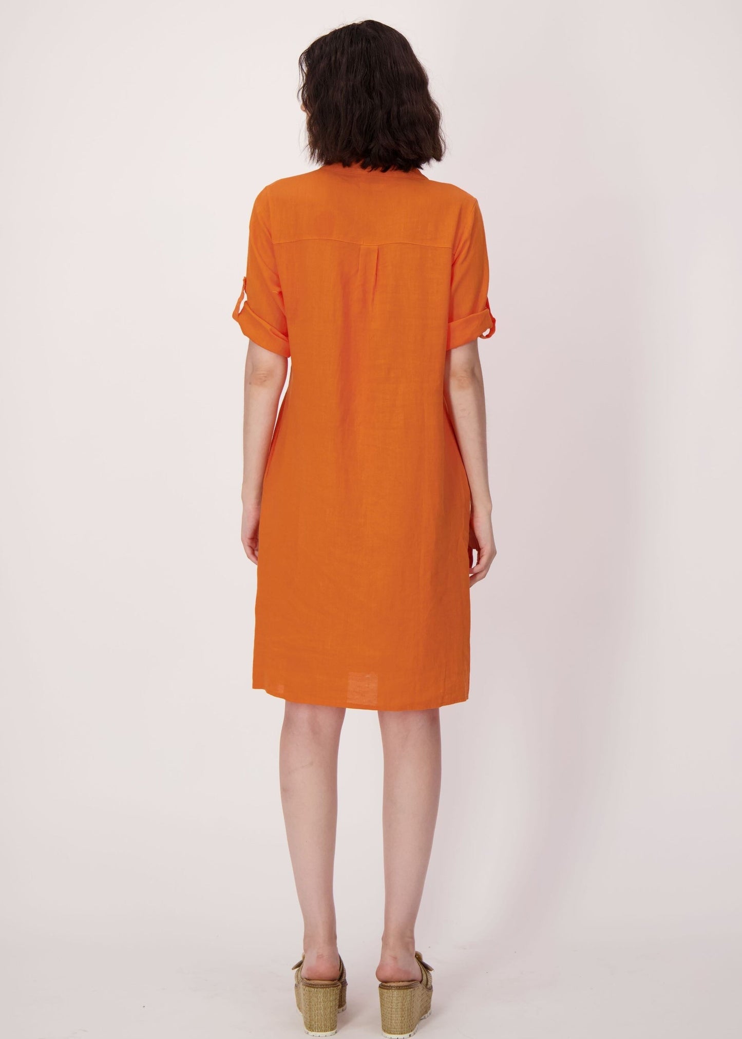 Spanner - Sparkle Sunflower Applique Linen-Blend Dress - SALE
