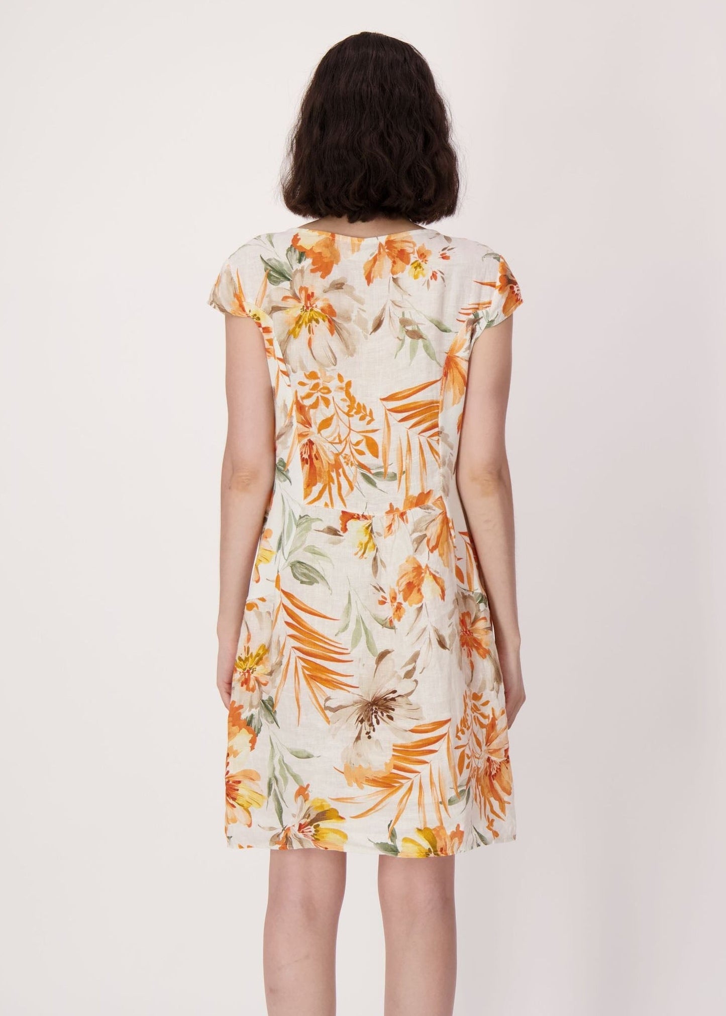 Spanner - Sunset Palm Linen Dress - SALE