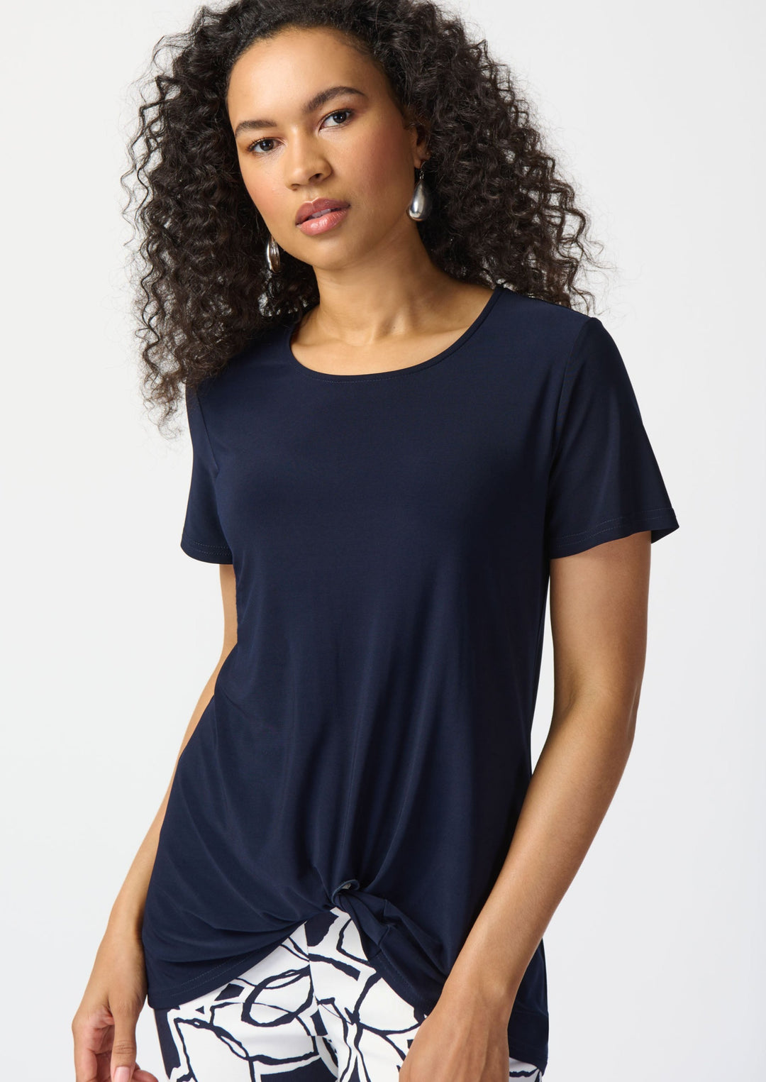 Joseph Ribkoff - Silky Knit Top with Knot Detail