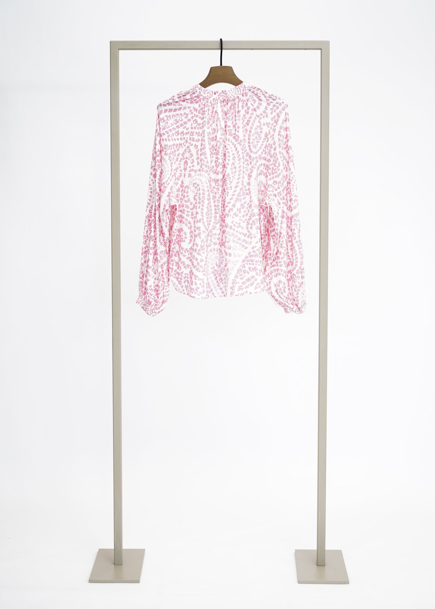 Herzen's - Silk Paisley Peasant Blouse With Billow Sleeve