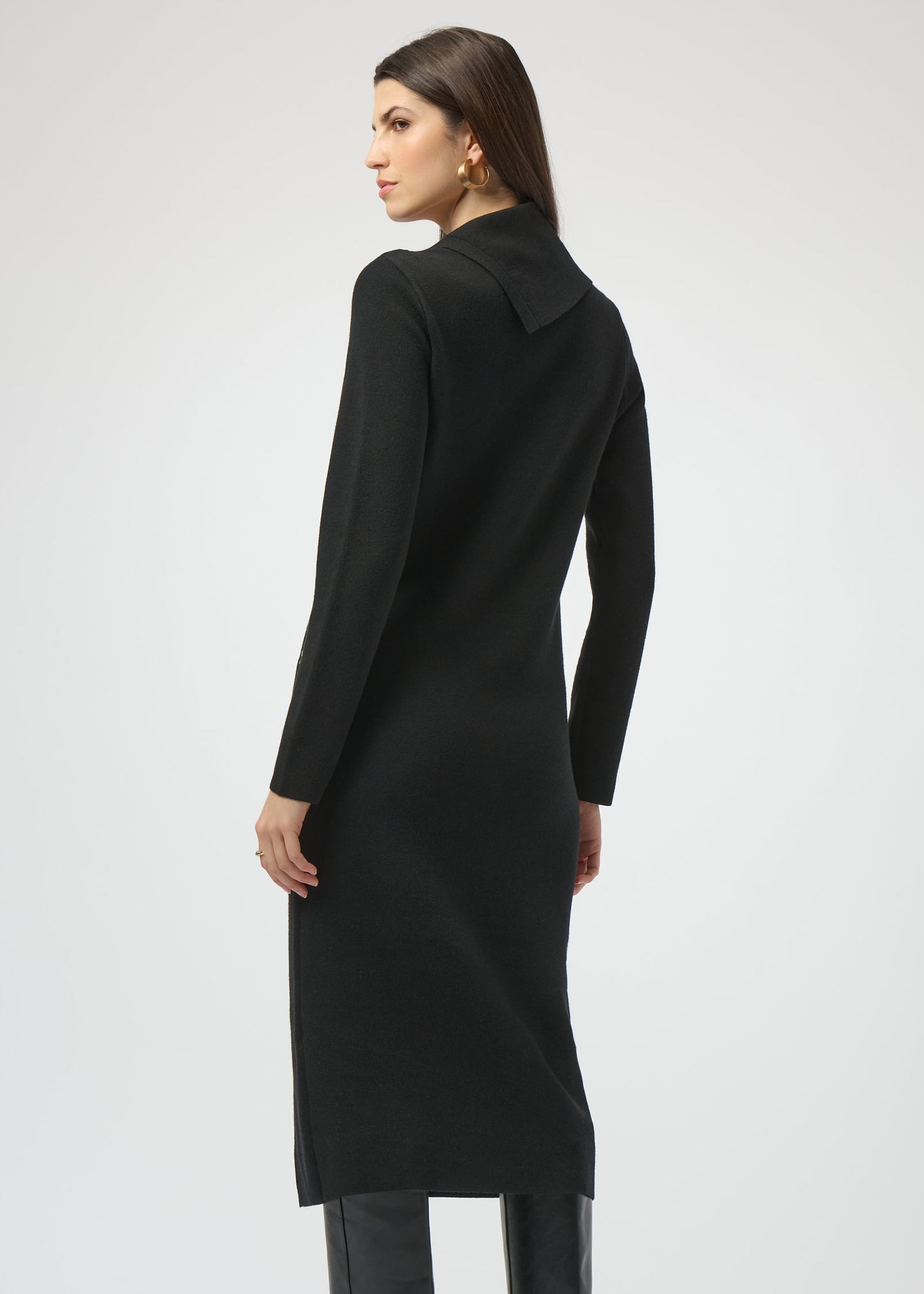 Joseph Ribkoff - Sweater Knit Sheath Dress with Eyelet Detail