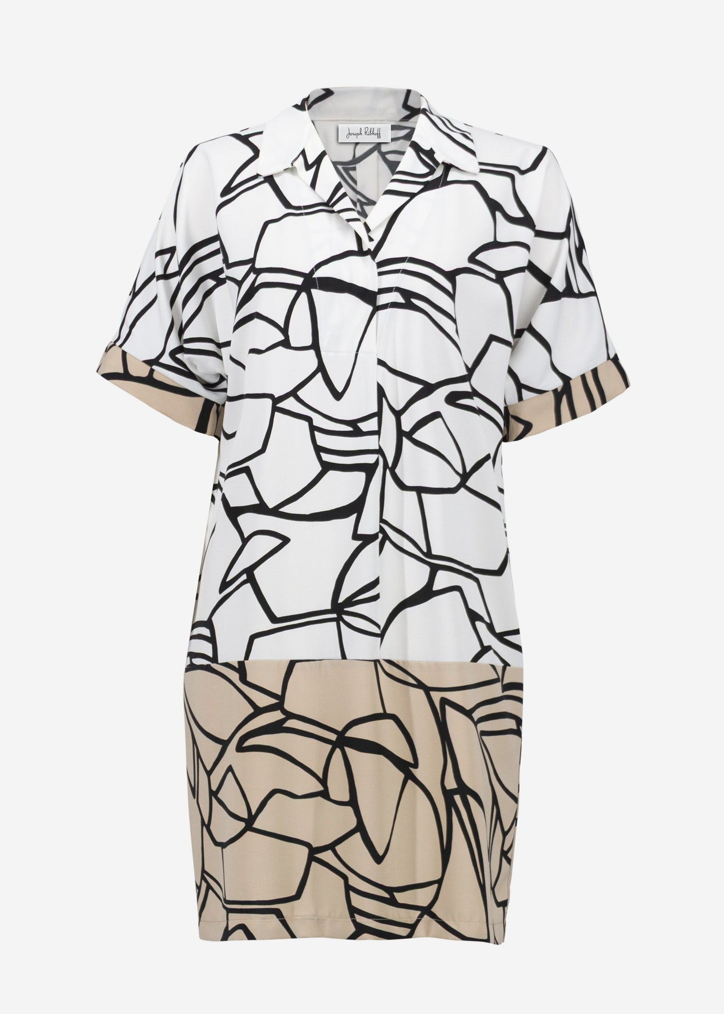 Joseph Ribkoff - Recycled Woven Abstract Print Shirt Dress