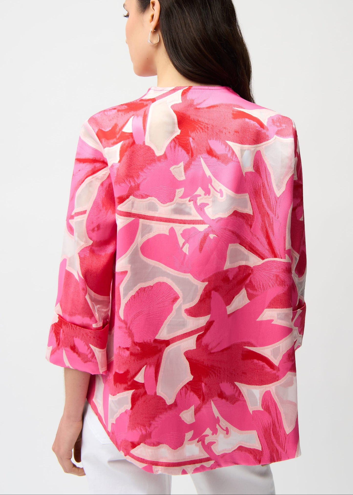 Joseph Ribkoff - Novelty Jacquard Floral Print Swing Jacket