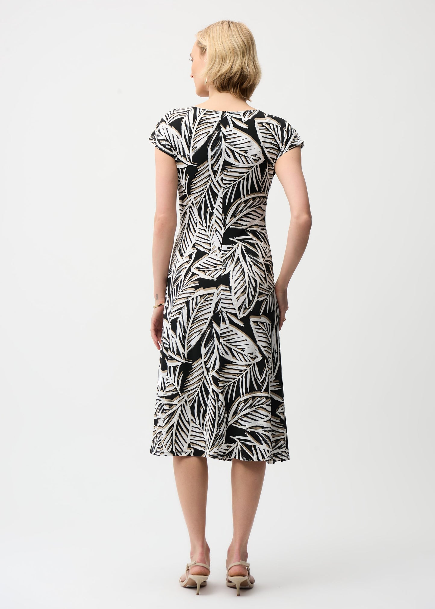 Joseph Ribkoff - Silky Knit Tropical Print Flare Dress