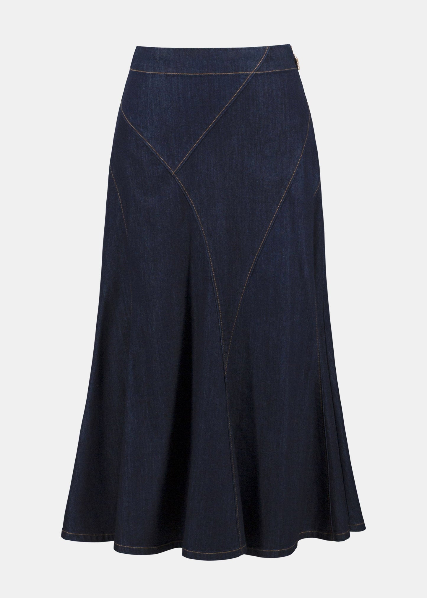 Joseph Ribkoff - Denim Flare Skirt With Exposed Zipper