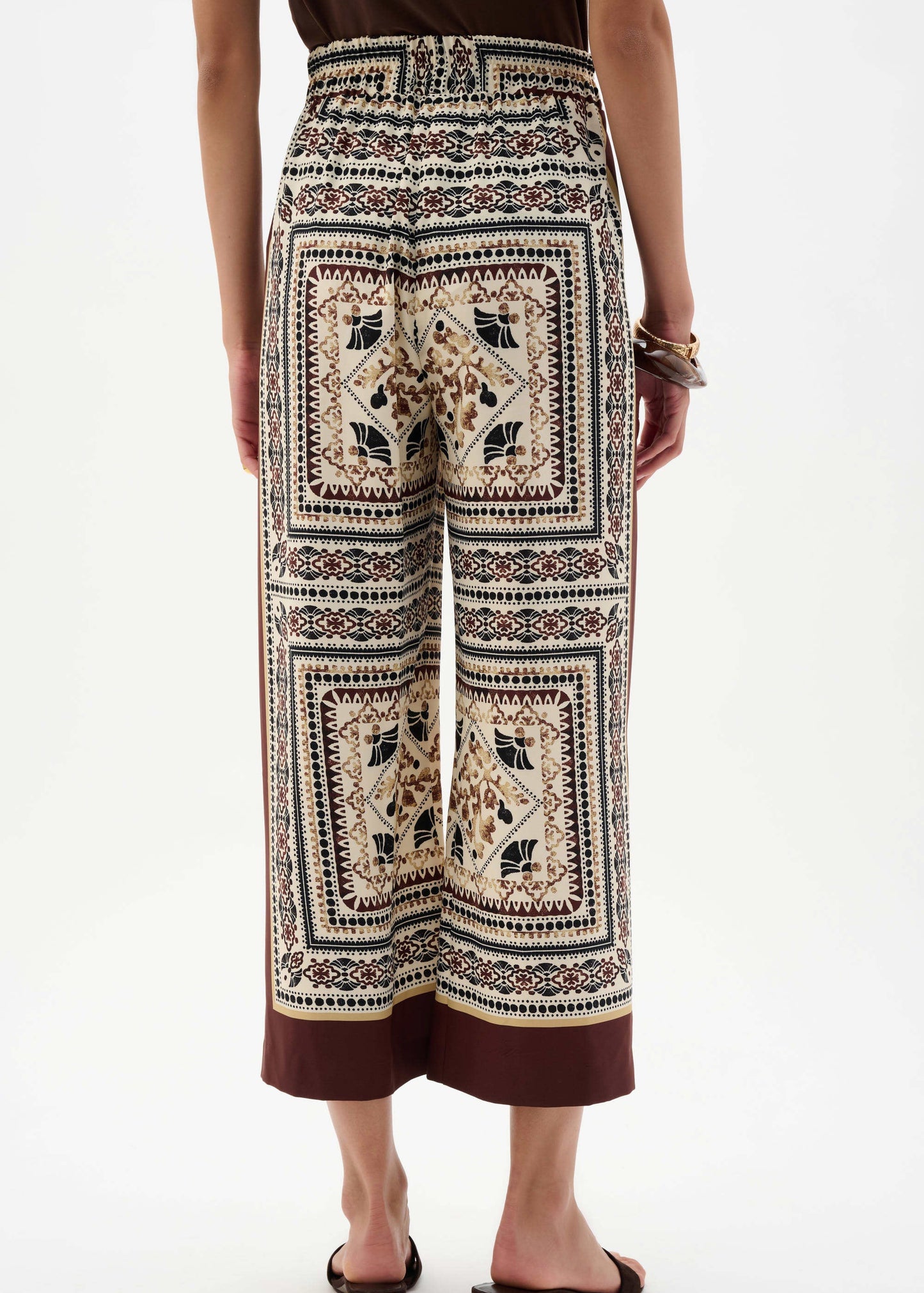 Joseph Ribkoff - Scarf Print Wide-Leg Pull-On Pants