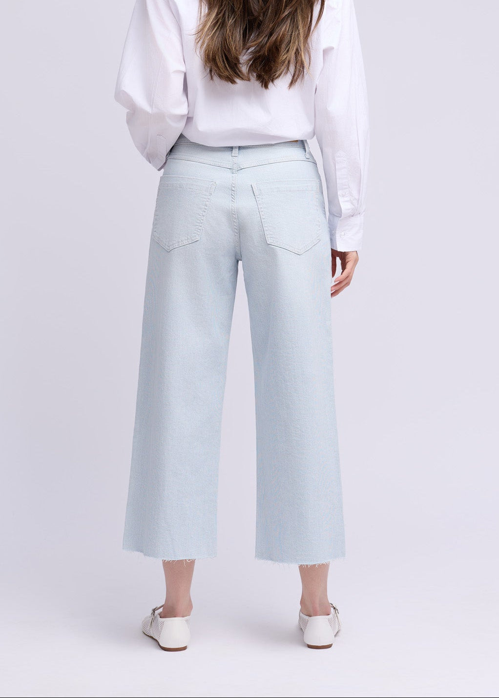 Yoga Jeans - Lily Wide Pinstripe Classic Rise Jean - Selena