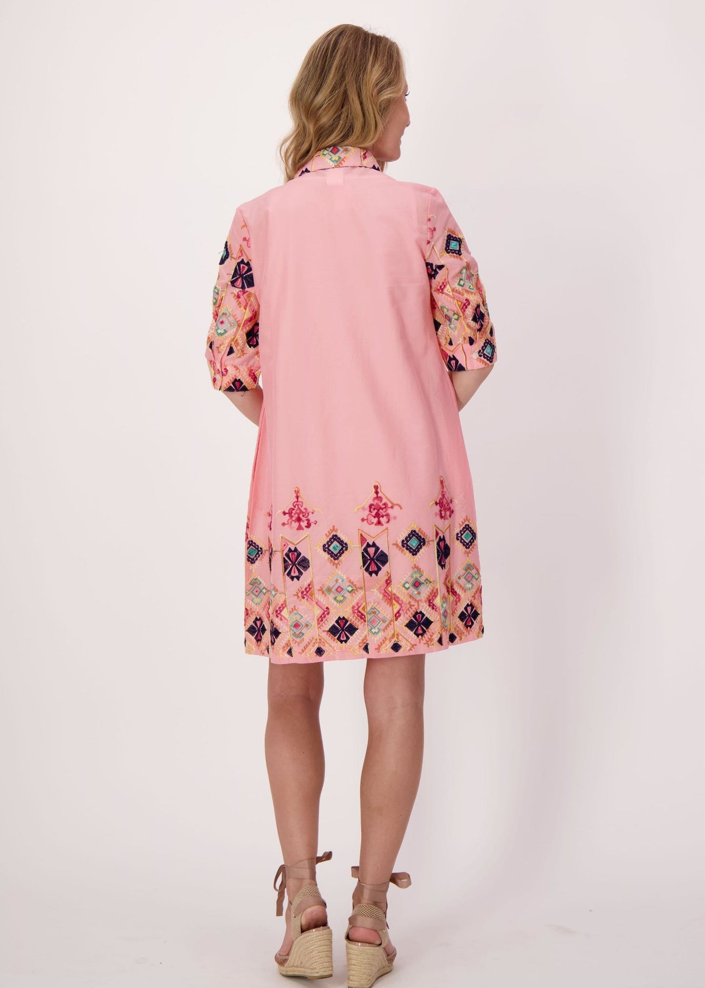 Gabby Isabella - Aztec Embroidered Cotton Dress - SALE