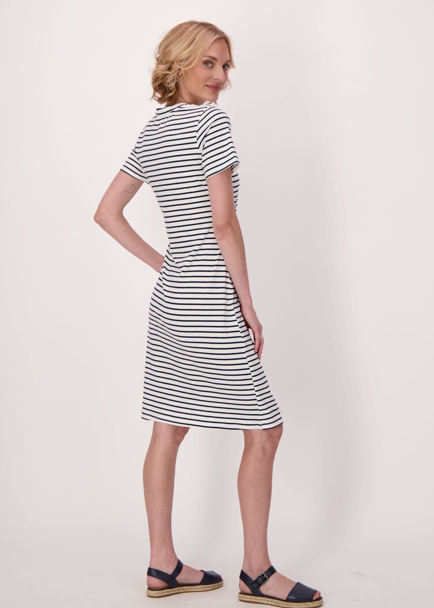Gabby Isabella - Stripe Front Tie Cotton Dress - SALE