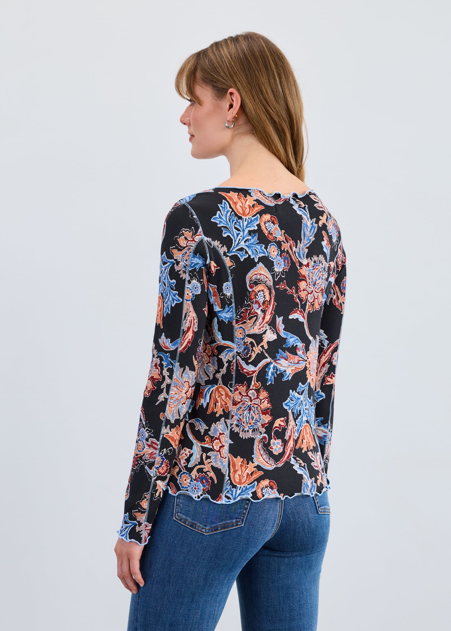 French Dressing Jeans - Long Sleeve Boat-Neck Top - SALE