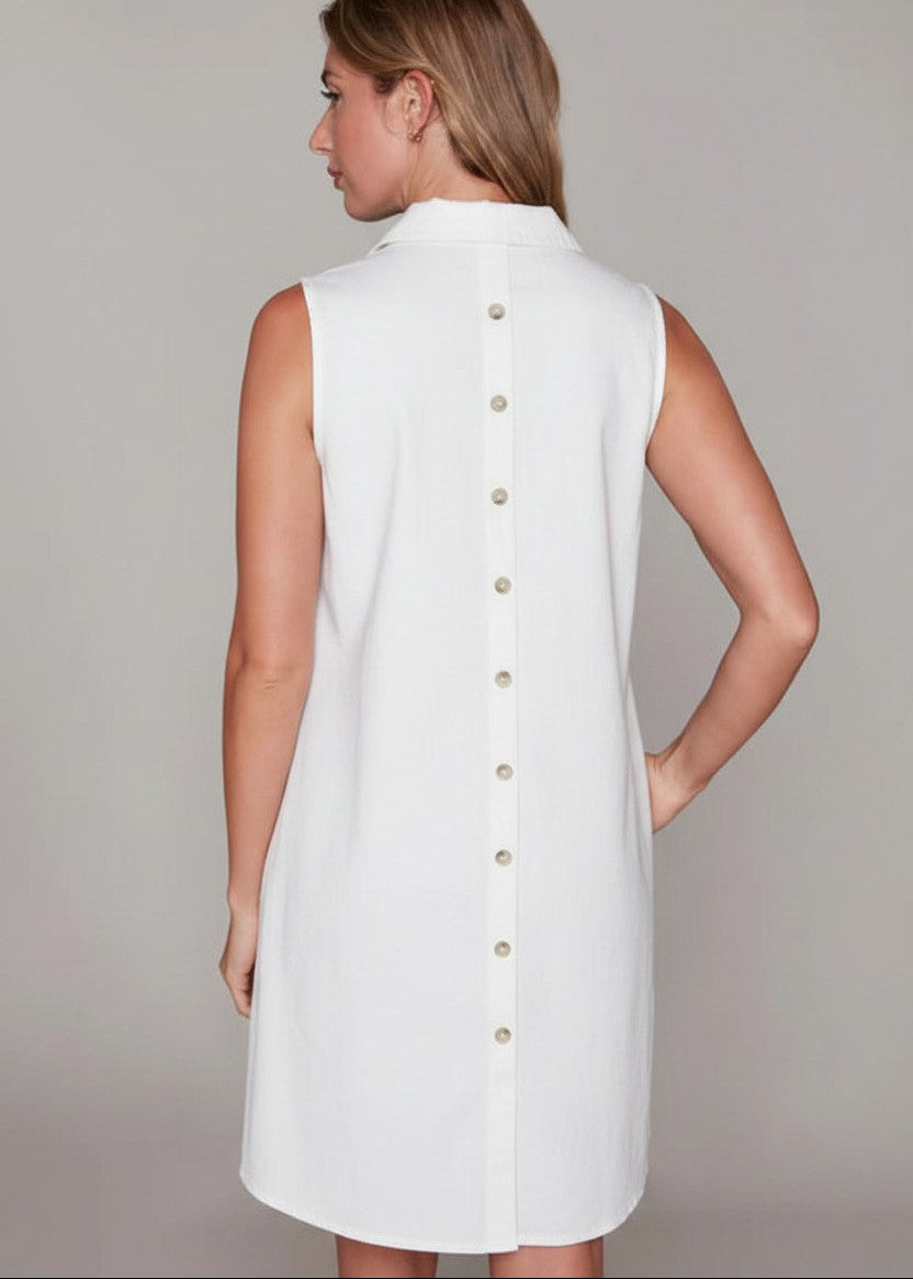 Compli K - Dream Denim Sleeveless Shirt Dress - SALE