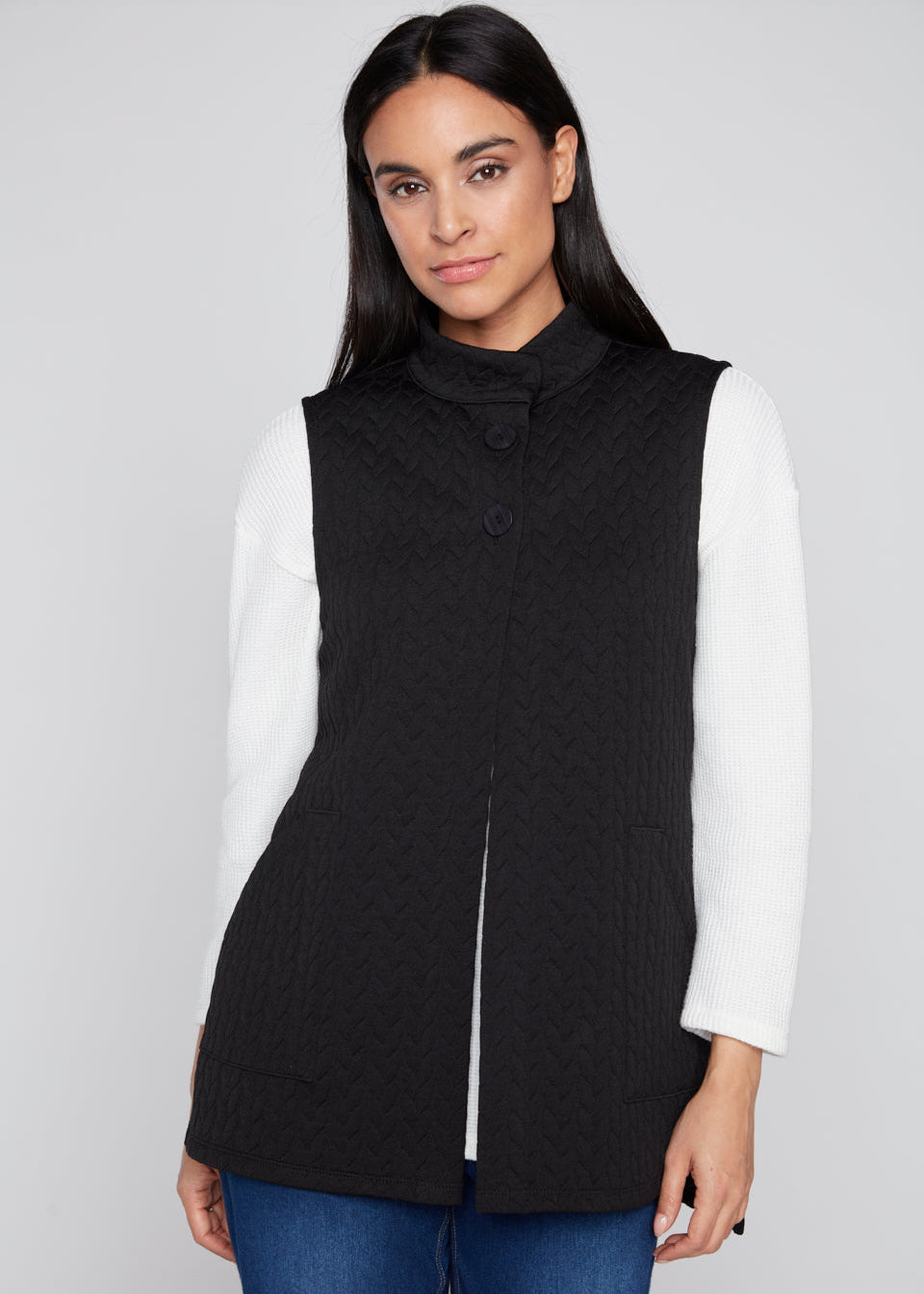 Compli K - Button-Front Longline Vest