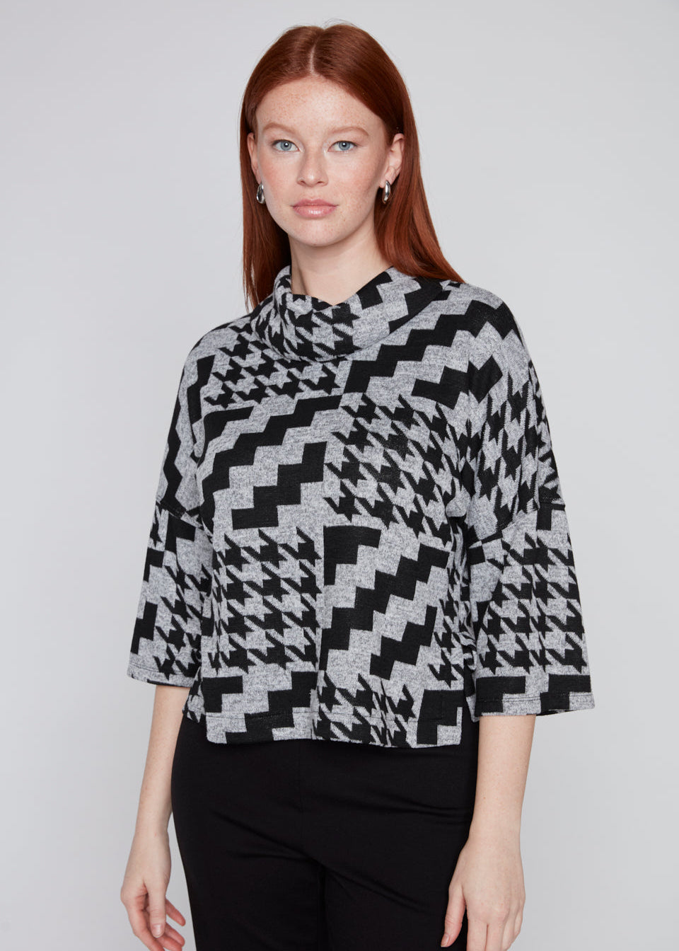 Compli K - Printed Cowl Neck Top