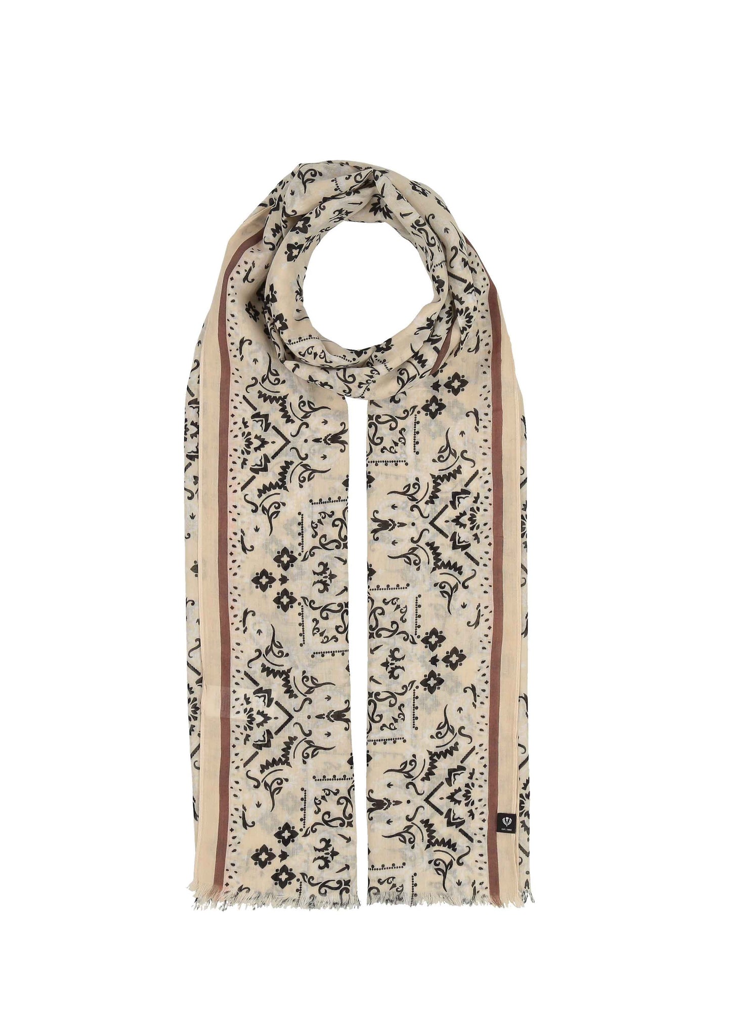 V Fraas - Paisley Print Cotton Scarf