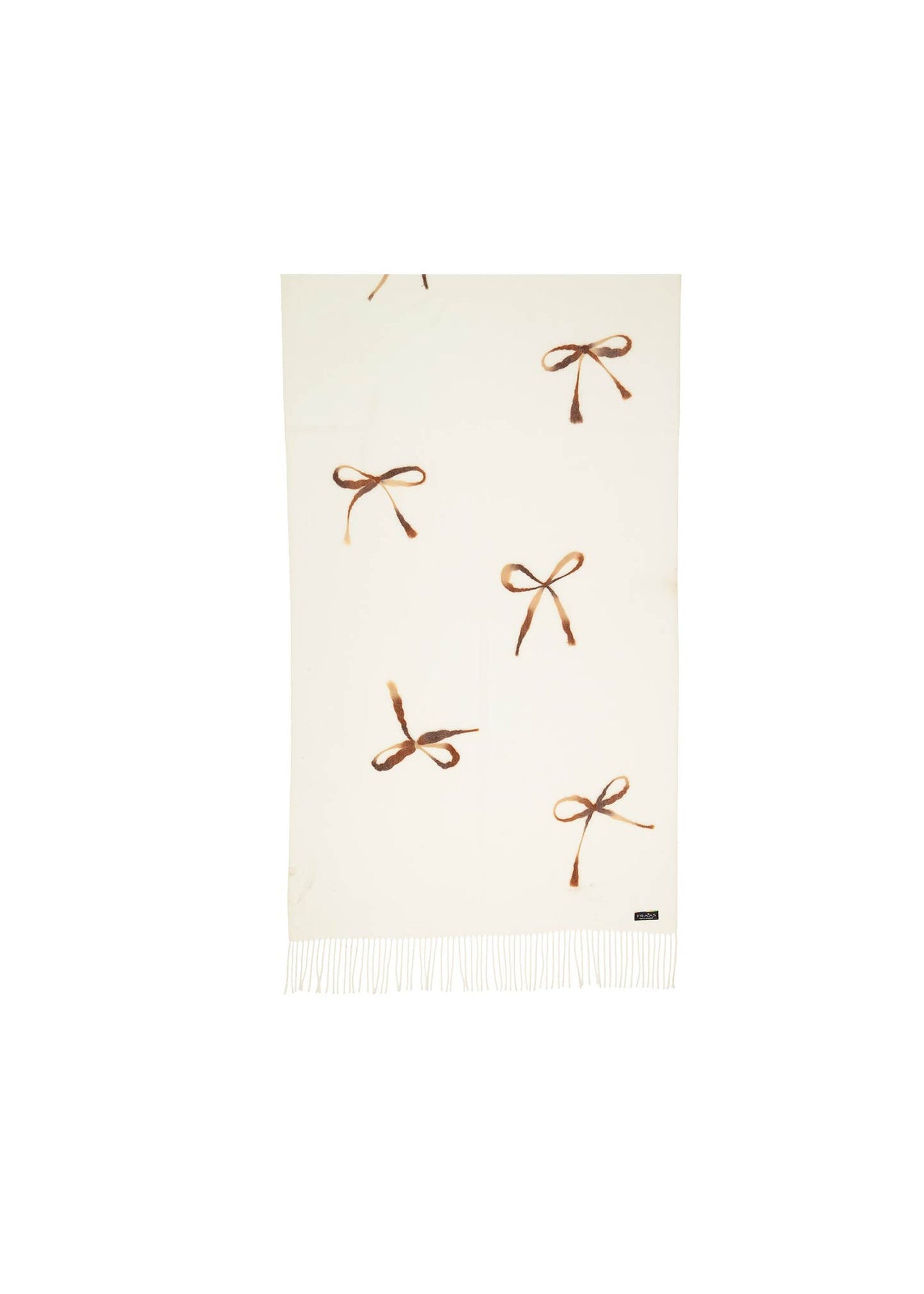 V Fraas - Cashmink Stole With Embroidered Bows