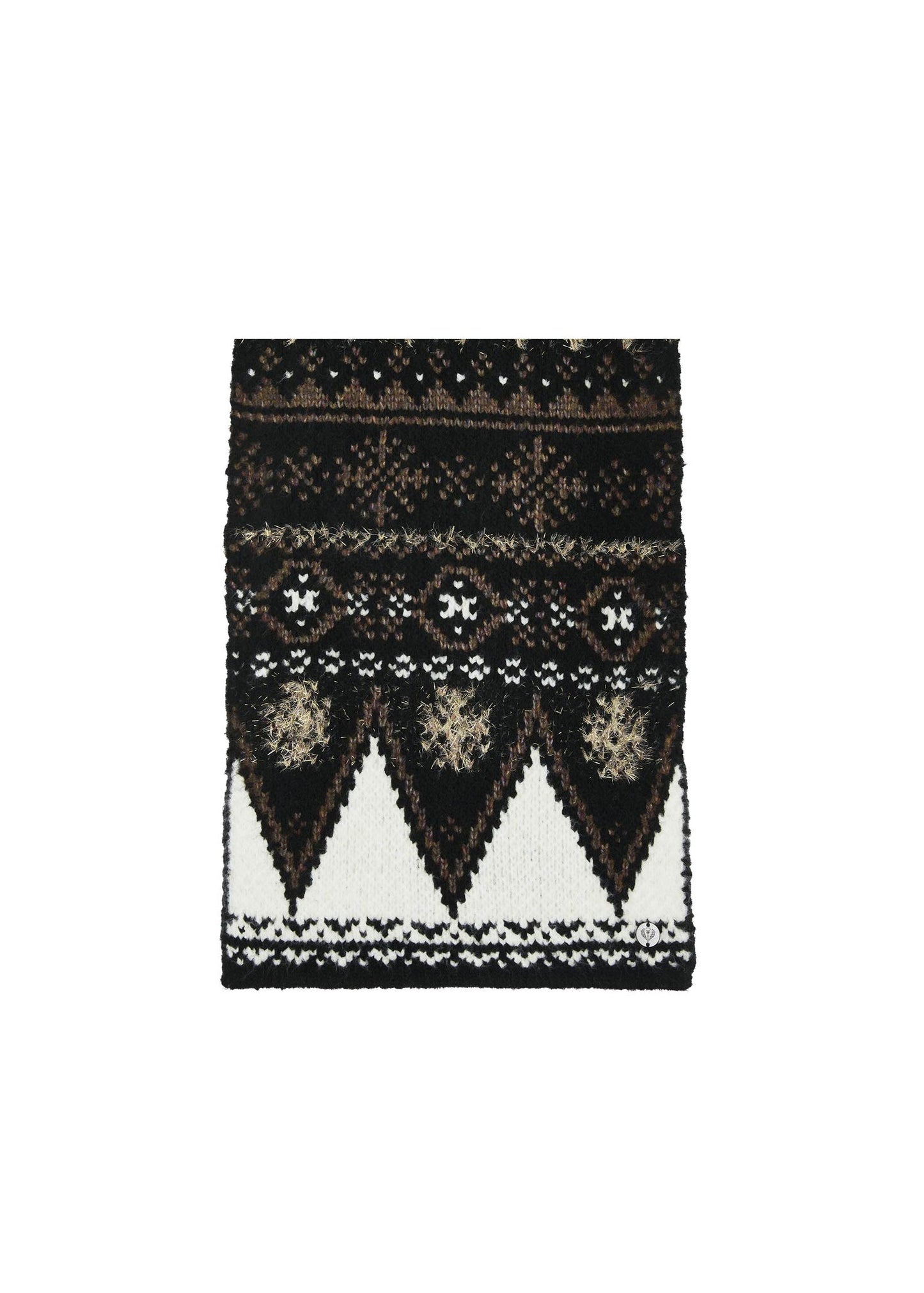 V Fraas - Knitted Scarf With a Wintery Norwegian Pattern