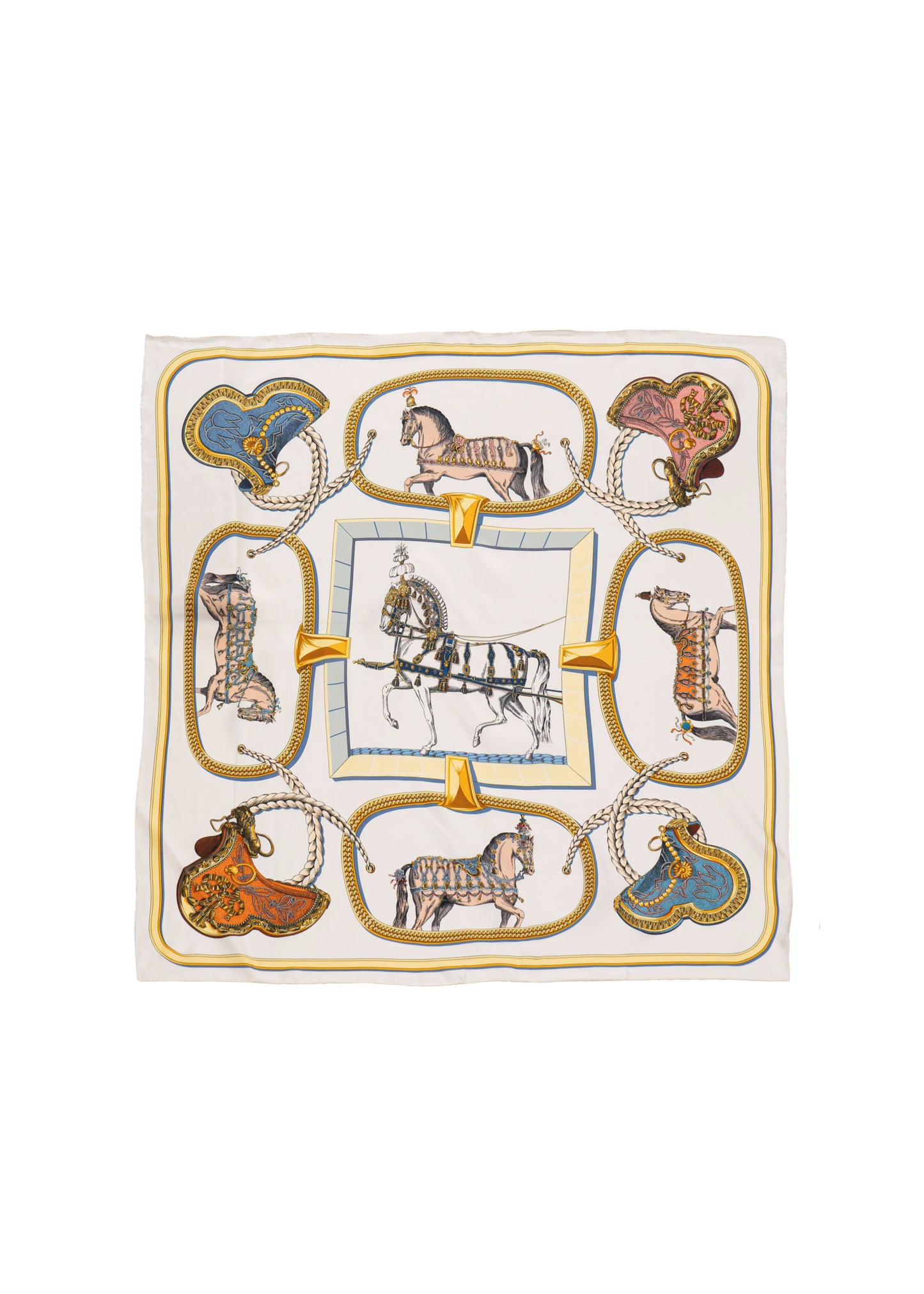 Pastel Equestian Silk Scarf