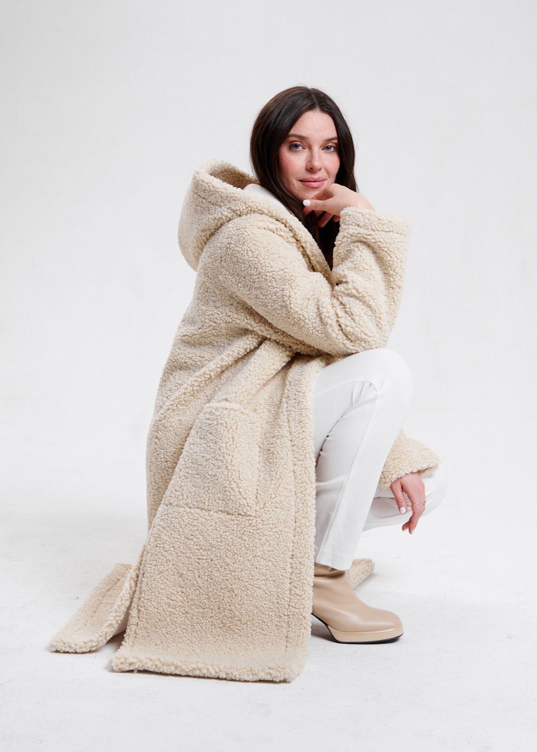 Nikki Jones - Reversible Faux Shearling to Sherpa Coat - SALE