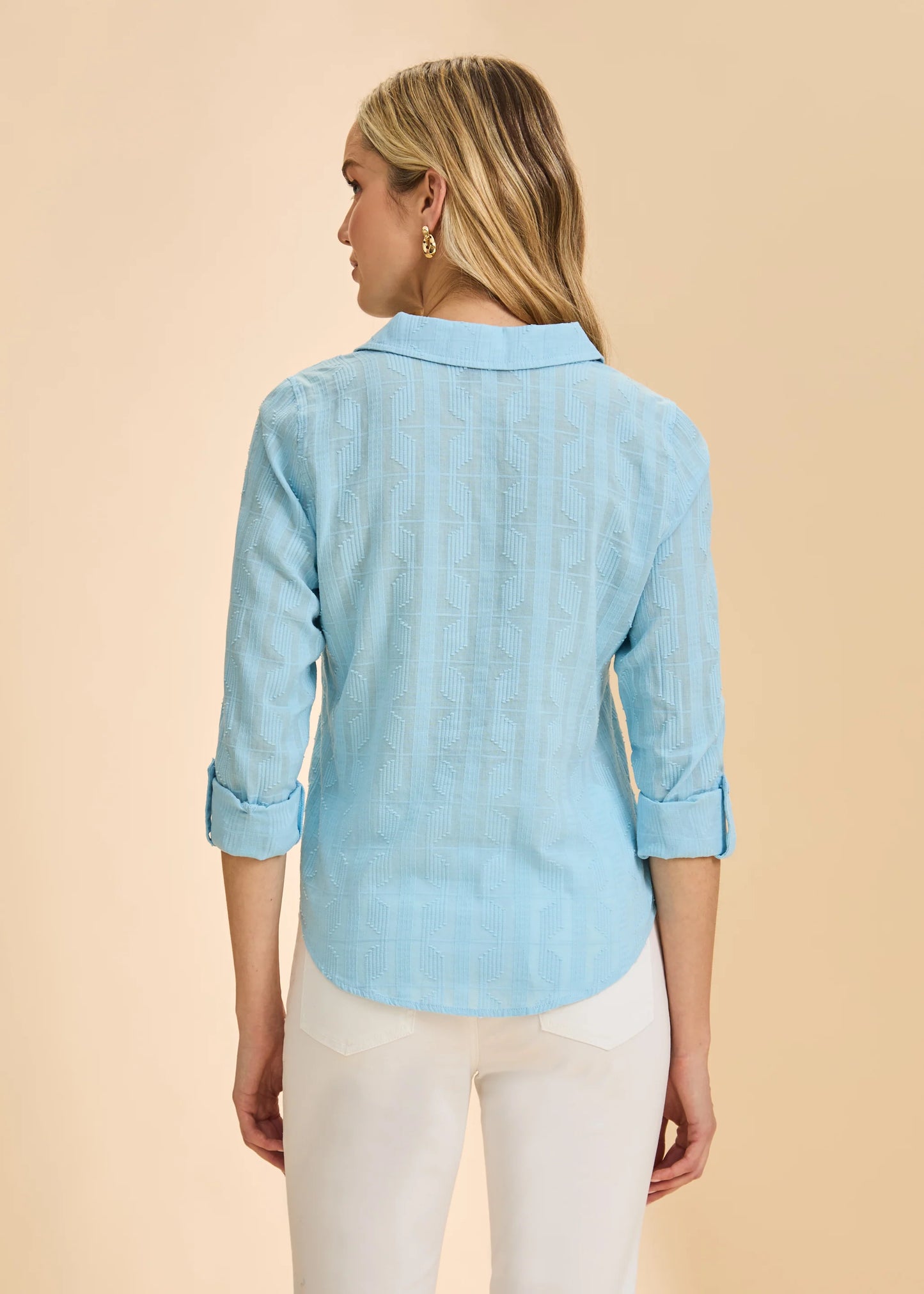 French Dressing Jeans - Long Sleeve Split Neck Button Shirt - SALE - ONLINE EXCLUSIVE