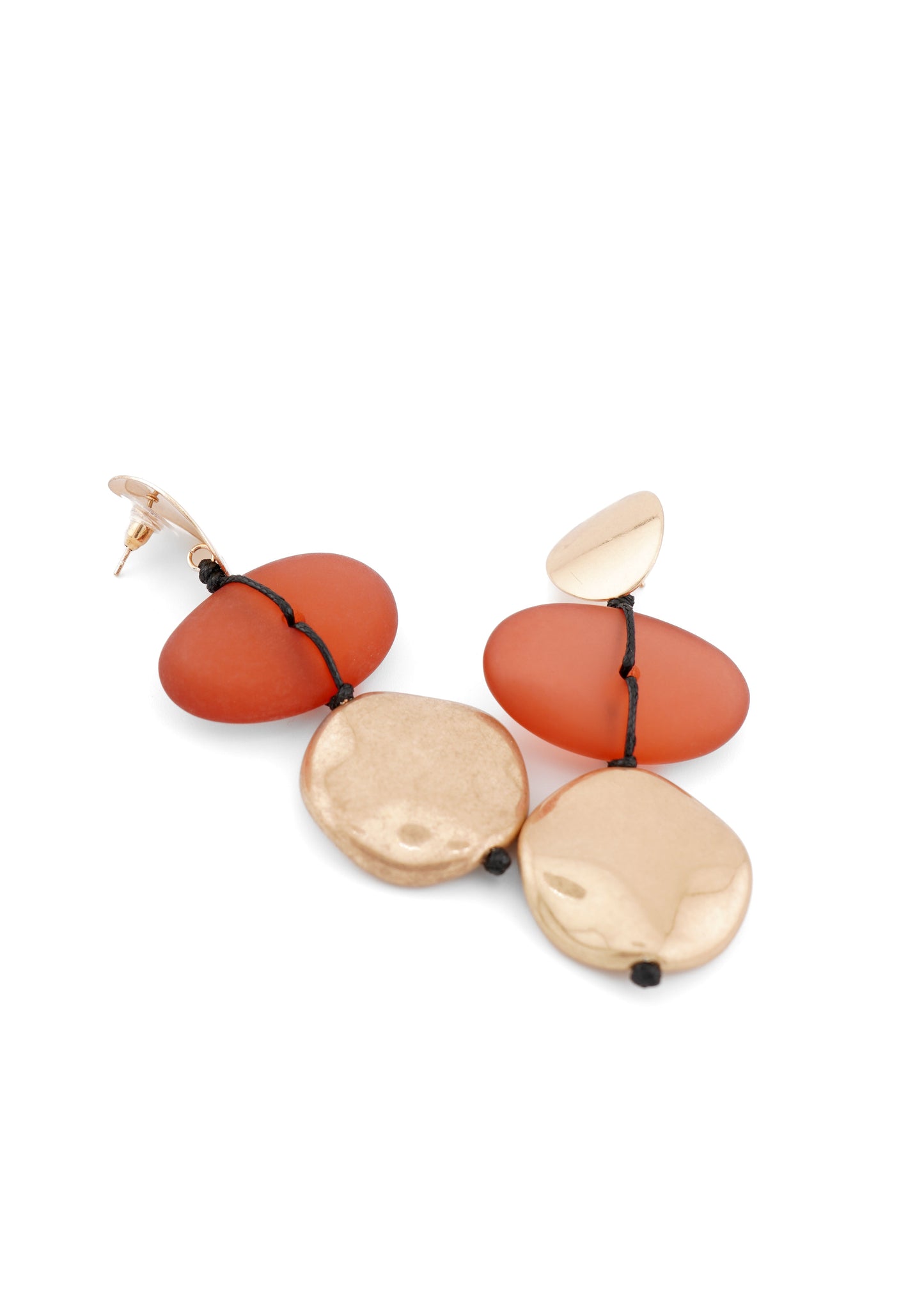 Merx - Sunset Metallic Pebble Earrings