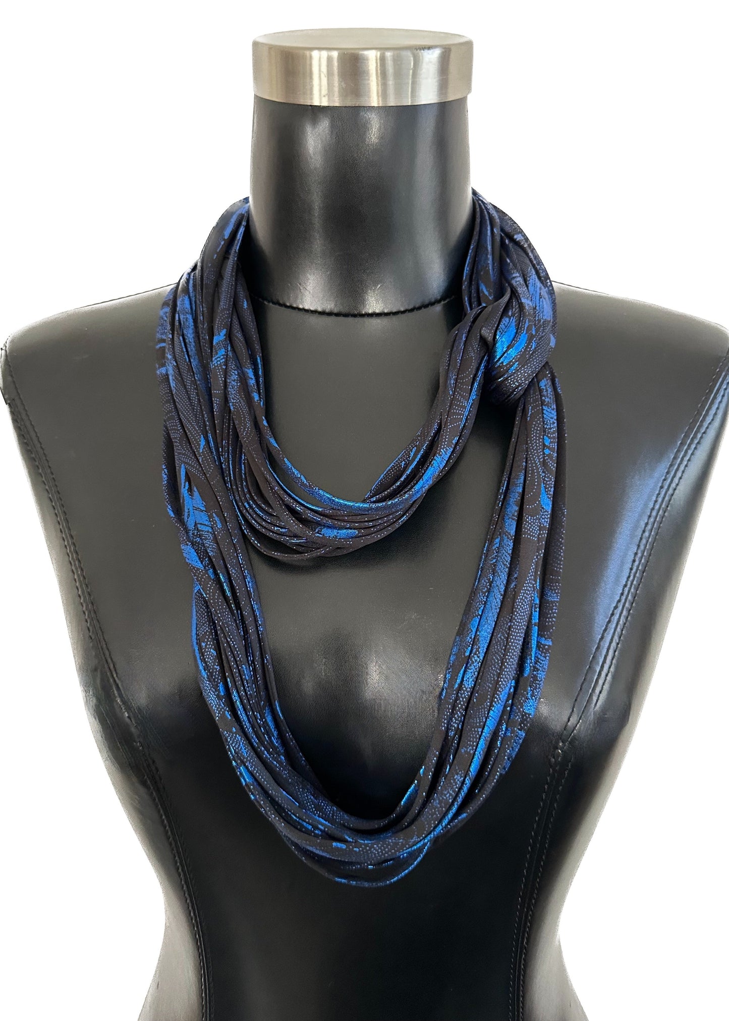 Necknots - Scarf Necklace - Blue Black