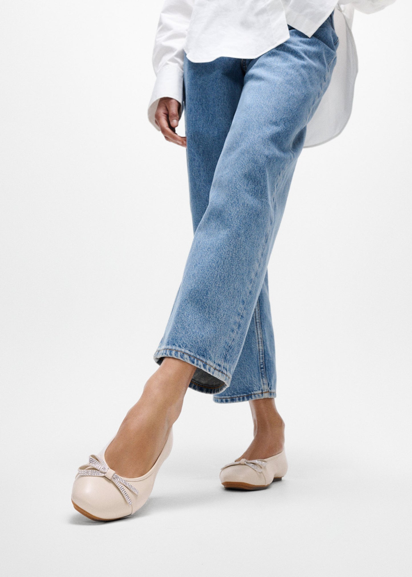 FitFlop - Delicato Glitz-Bow Leather Ballet Flats