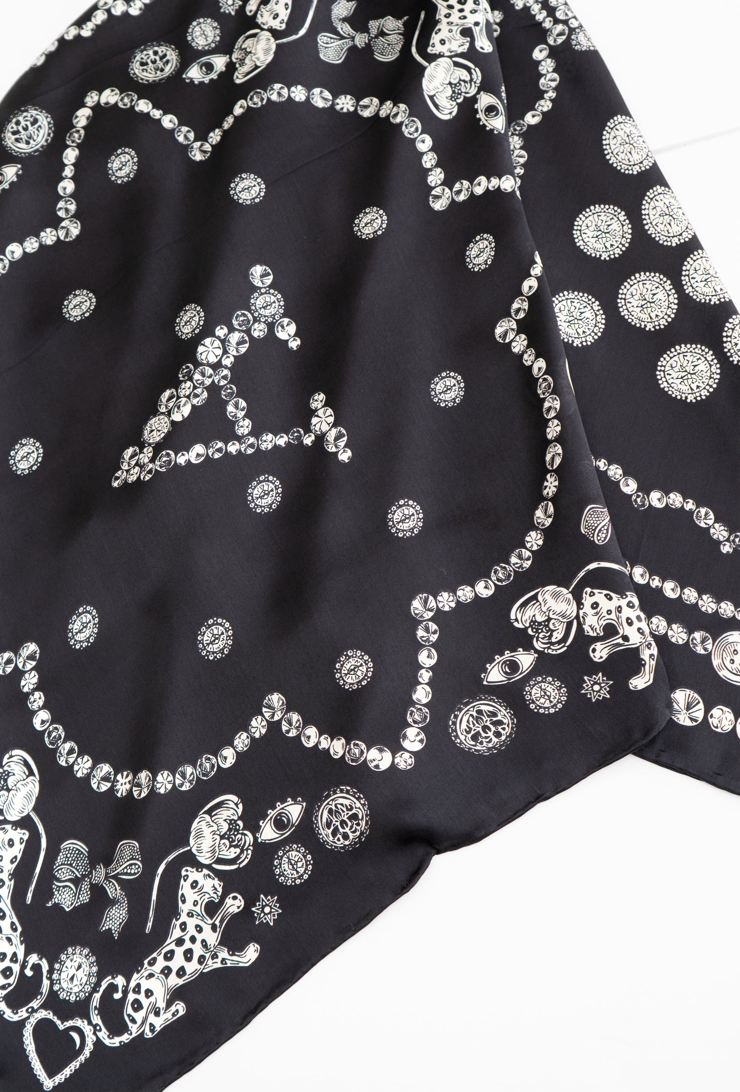 Tom & Eva - Luxe Letter Bandana Silk Scarf