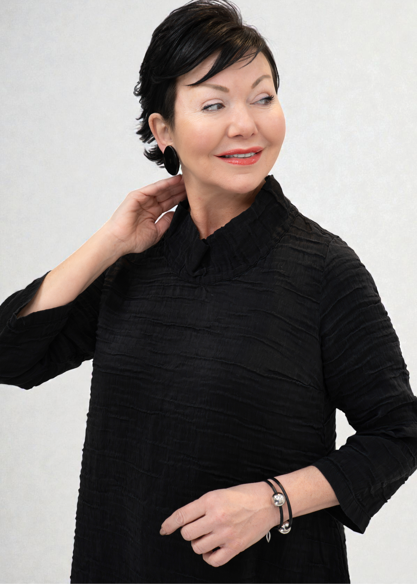 Grizas - Long Sleeve Crinkled Balloon Dress