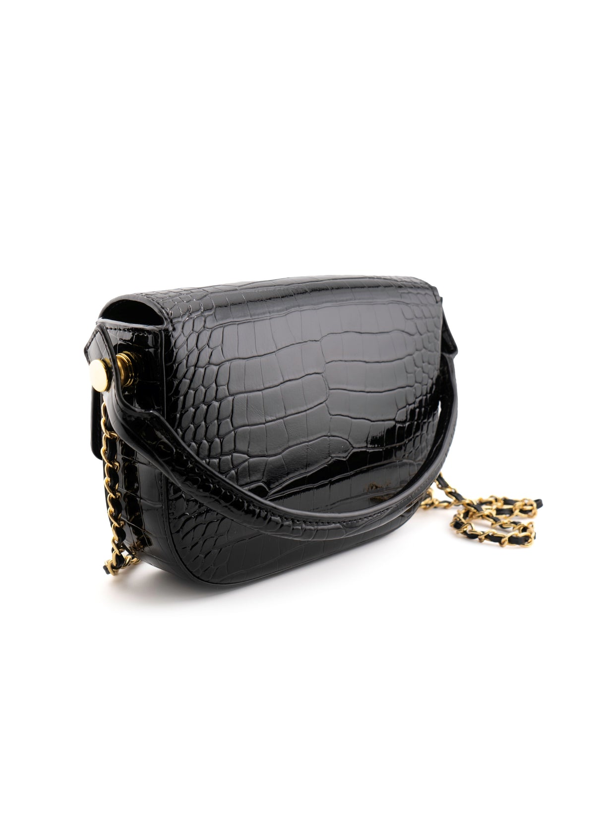 INZI - Croc-Embossed Top Handle Bag