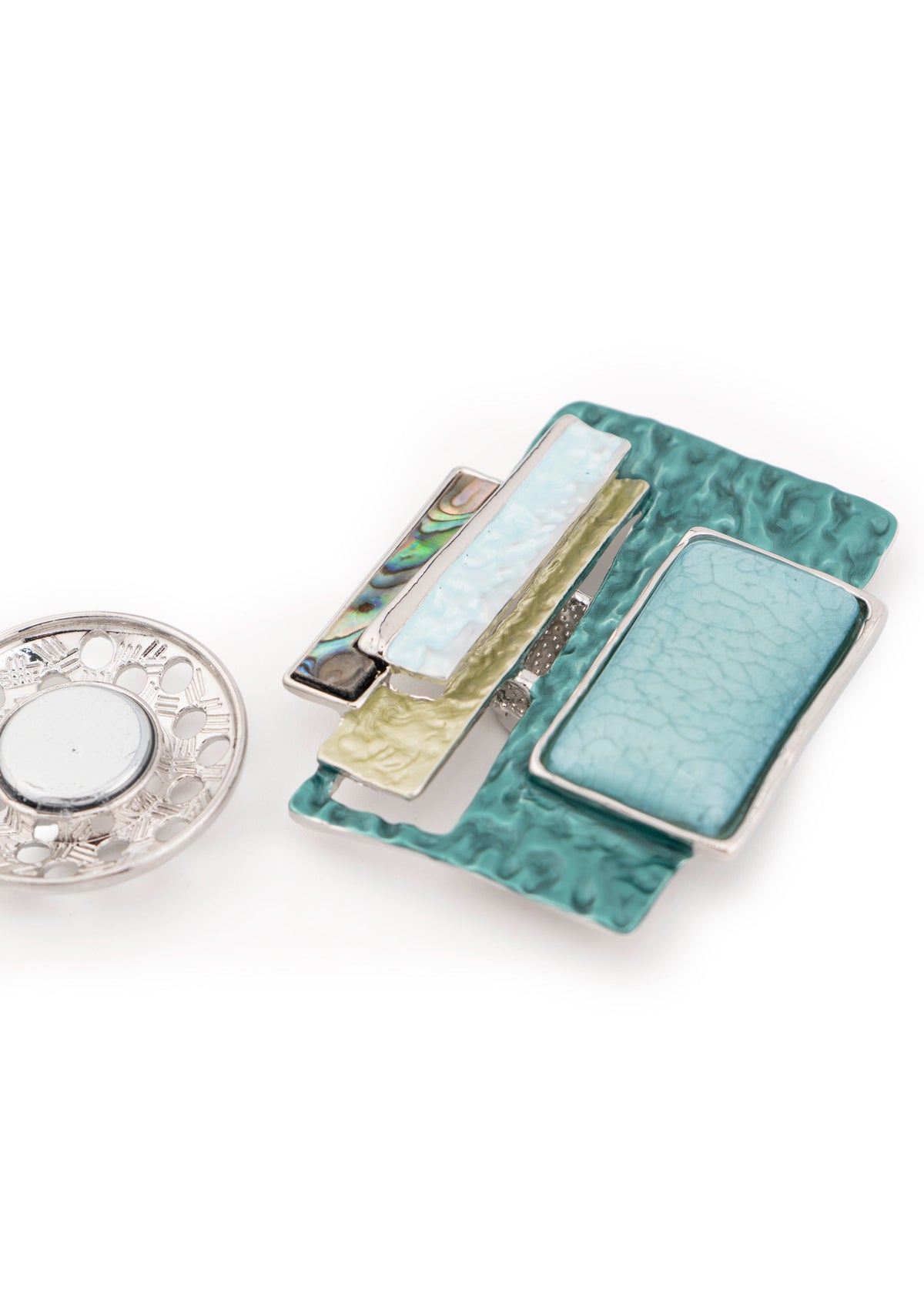 Geometric Layered Brooch
