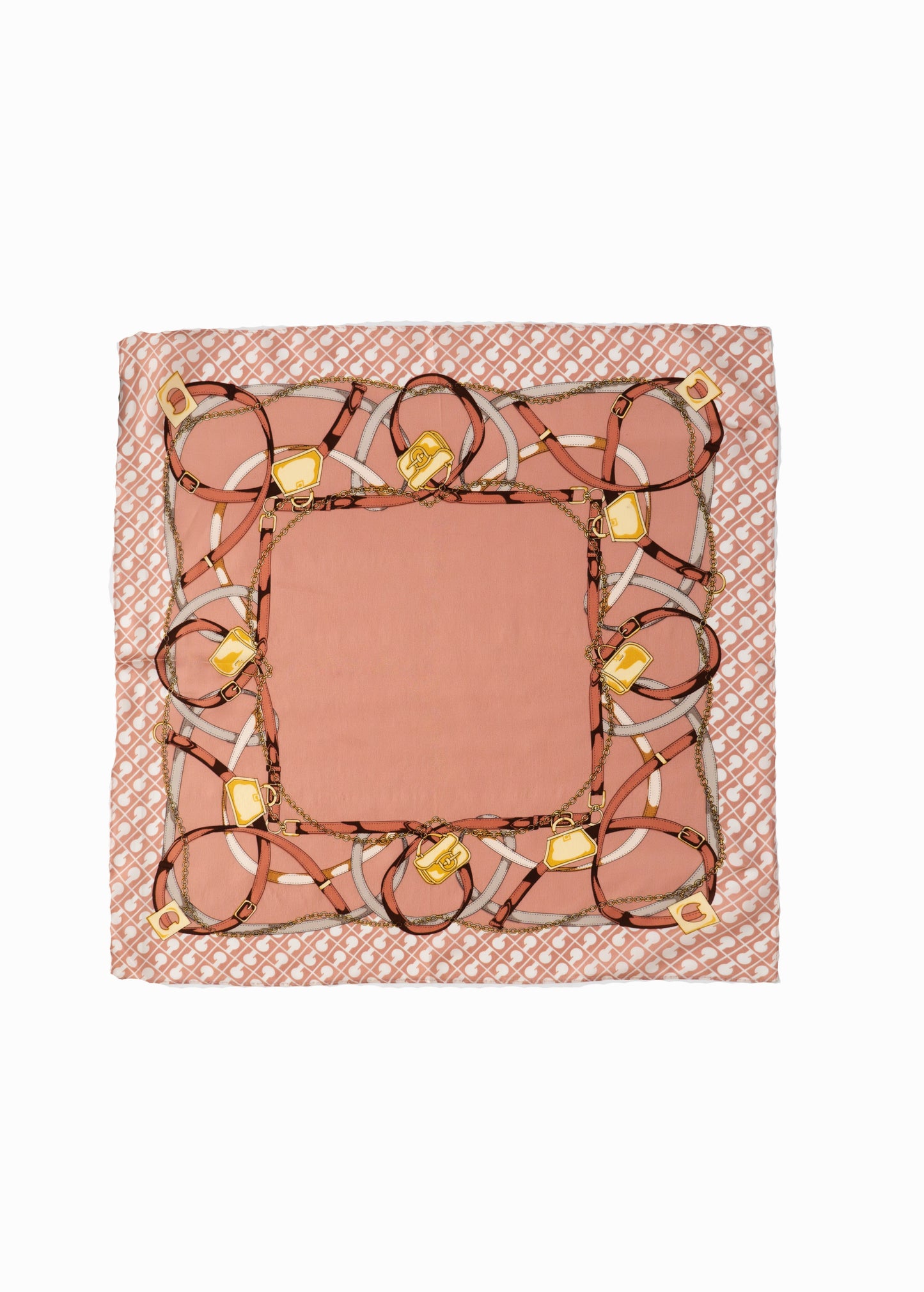 Pink Chain & Charm Silk Neckerchief