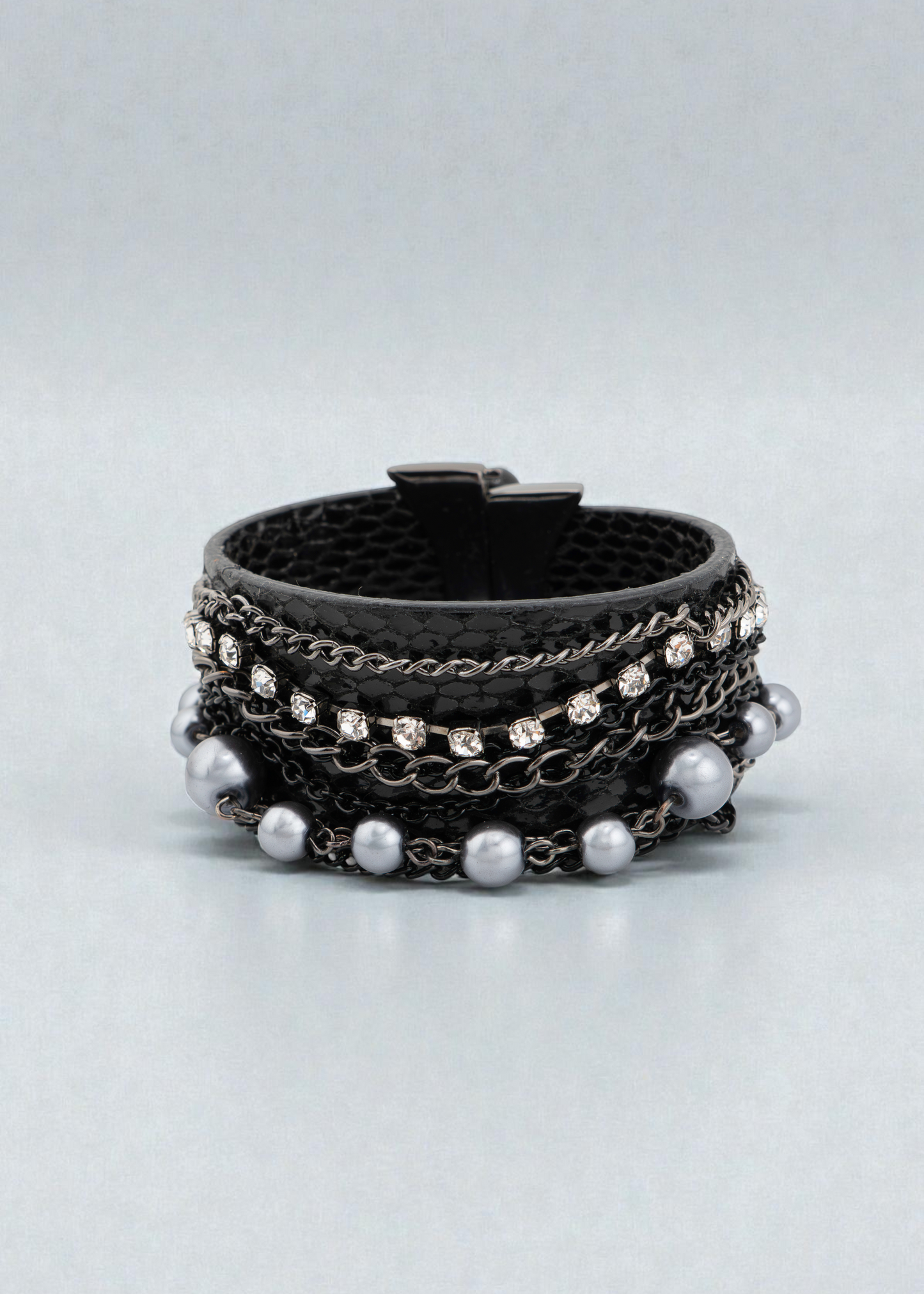 Pre-loved - Leather & Chain Cuff