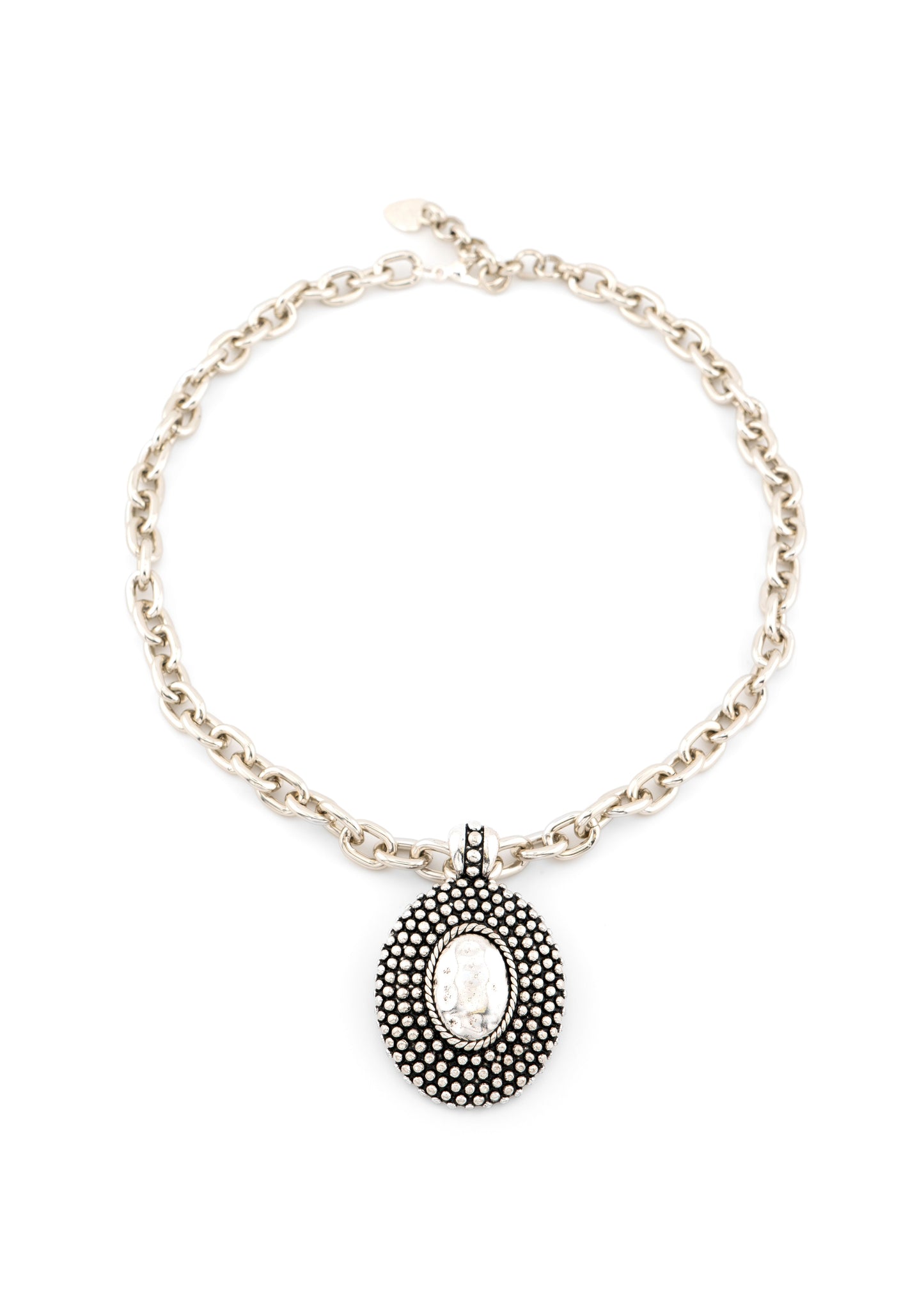 CCB - Textured Oval Statement Necklace
