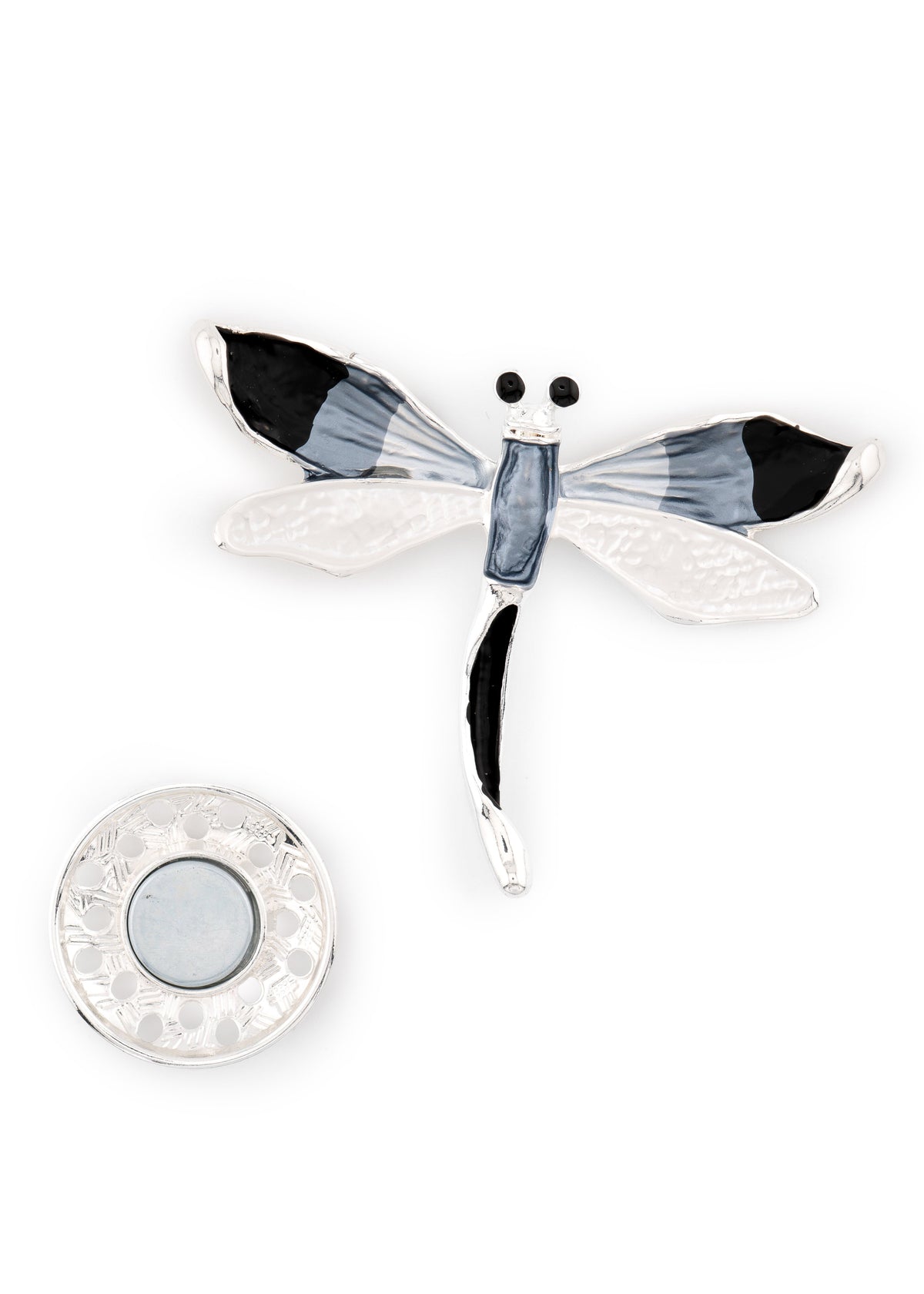 Broche libellule multicolore