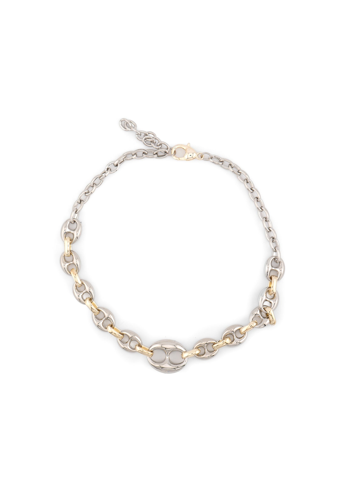 Two-tone Chunky Choker Necklace