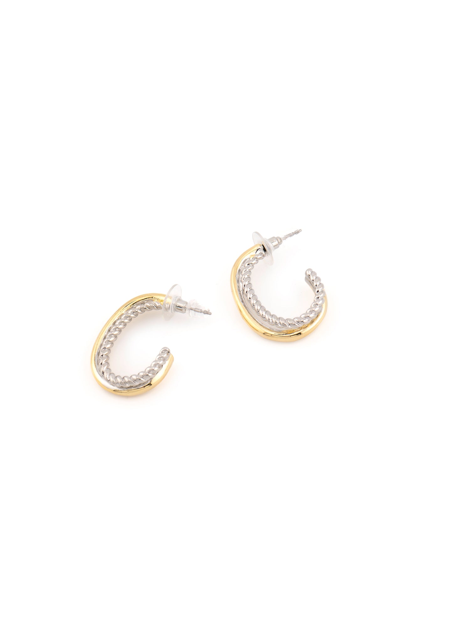 Two-tone Hoop Earrings
