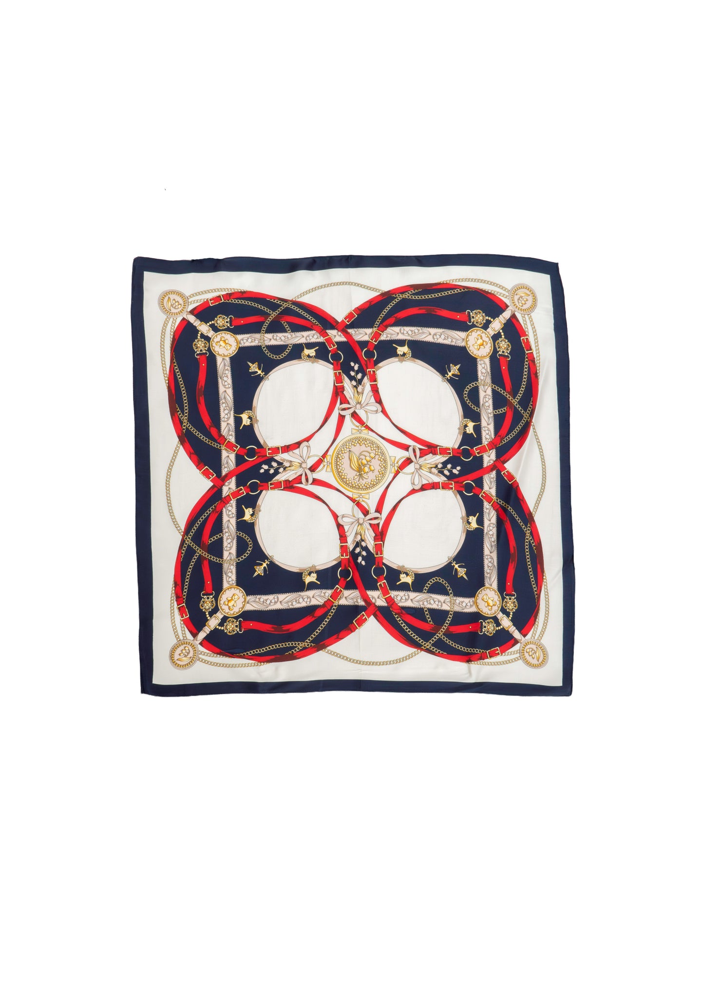 Gold Charm Silk Scarf