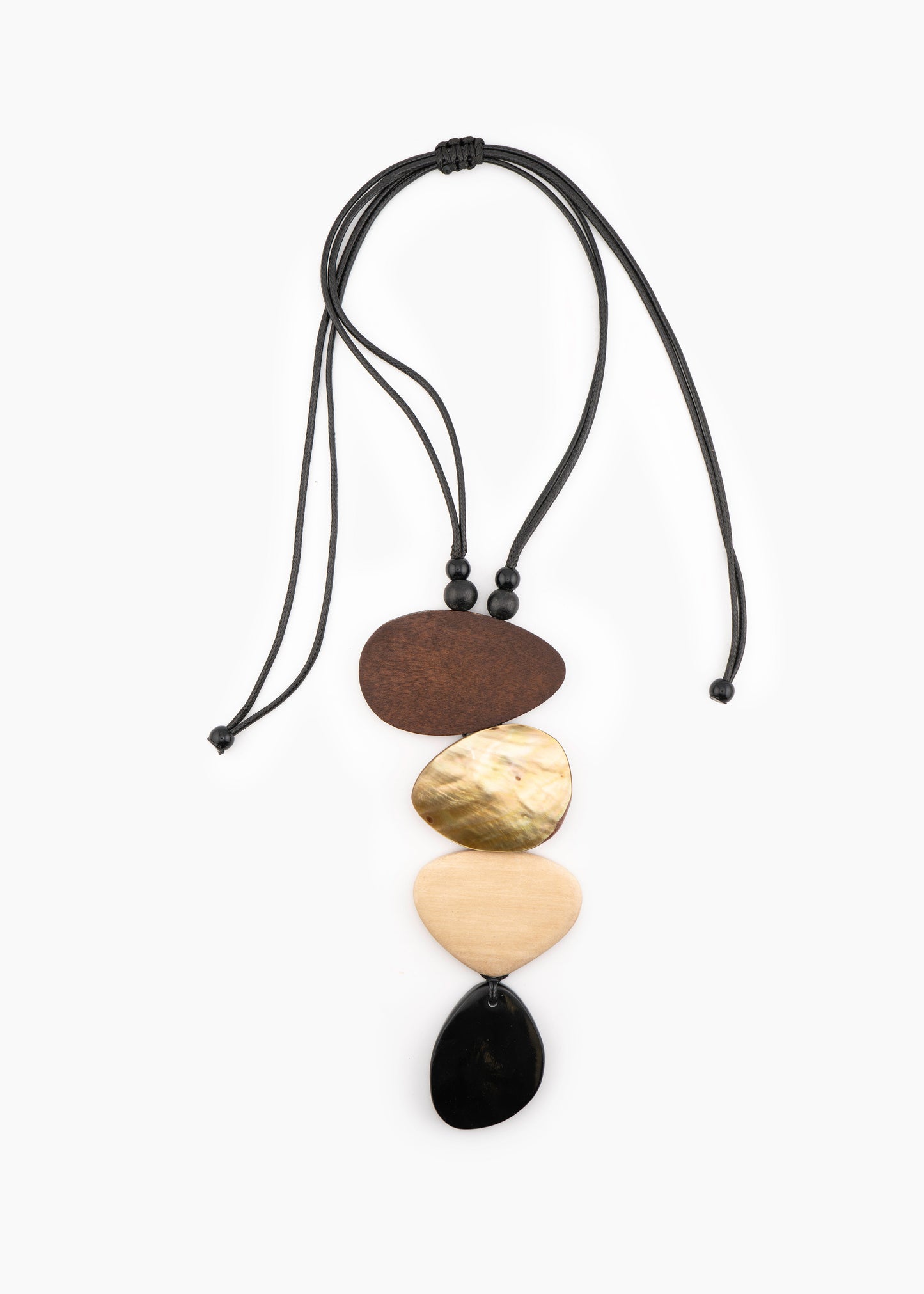 Stacked Bead Long Necklace