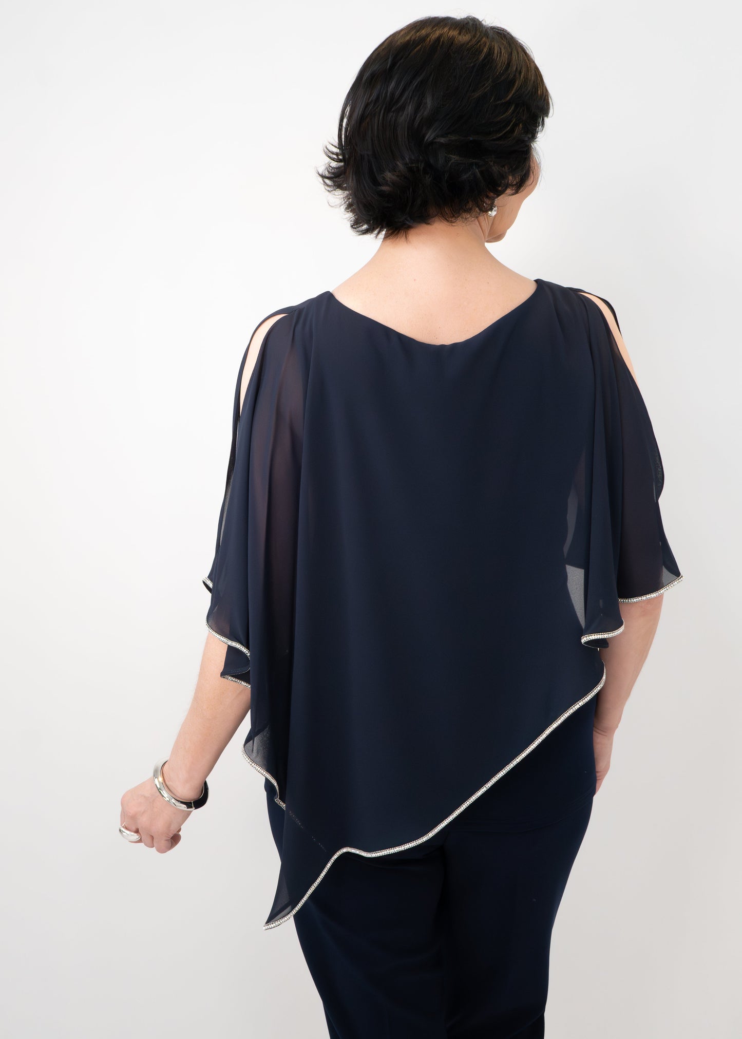 Joseph Ribkoff - Signature Chiffon Layered Poncho Tunic