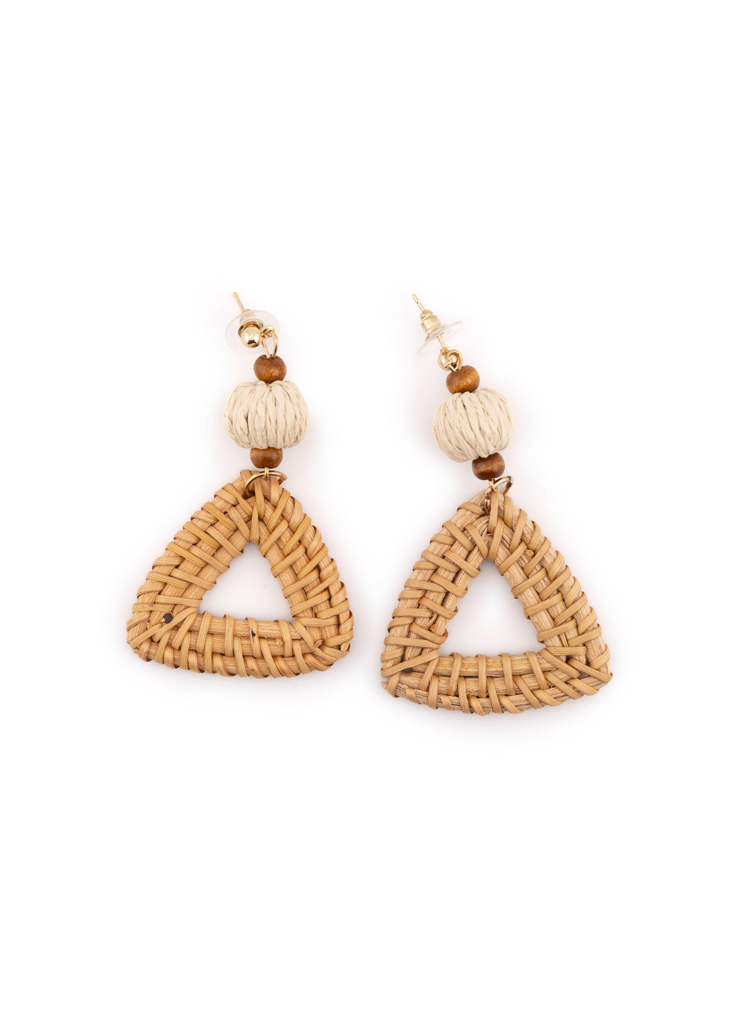 Merx - Raffia Triangle Drop Earrings