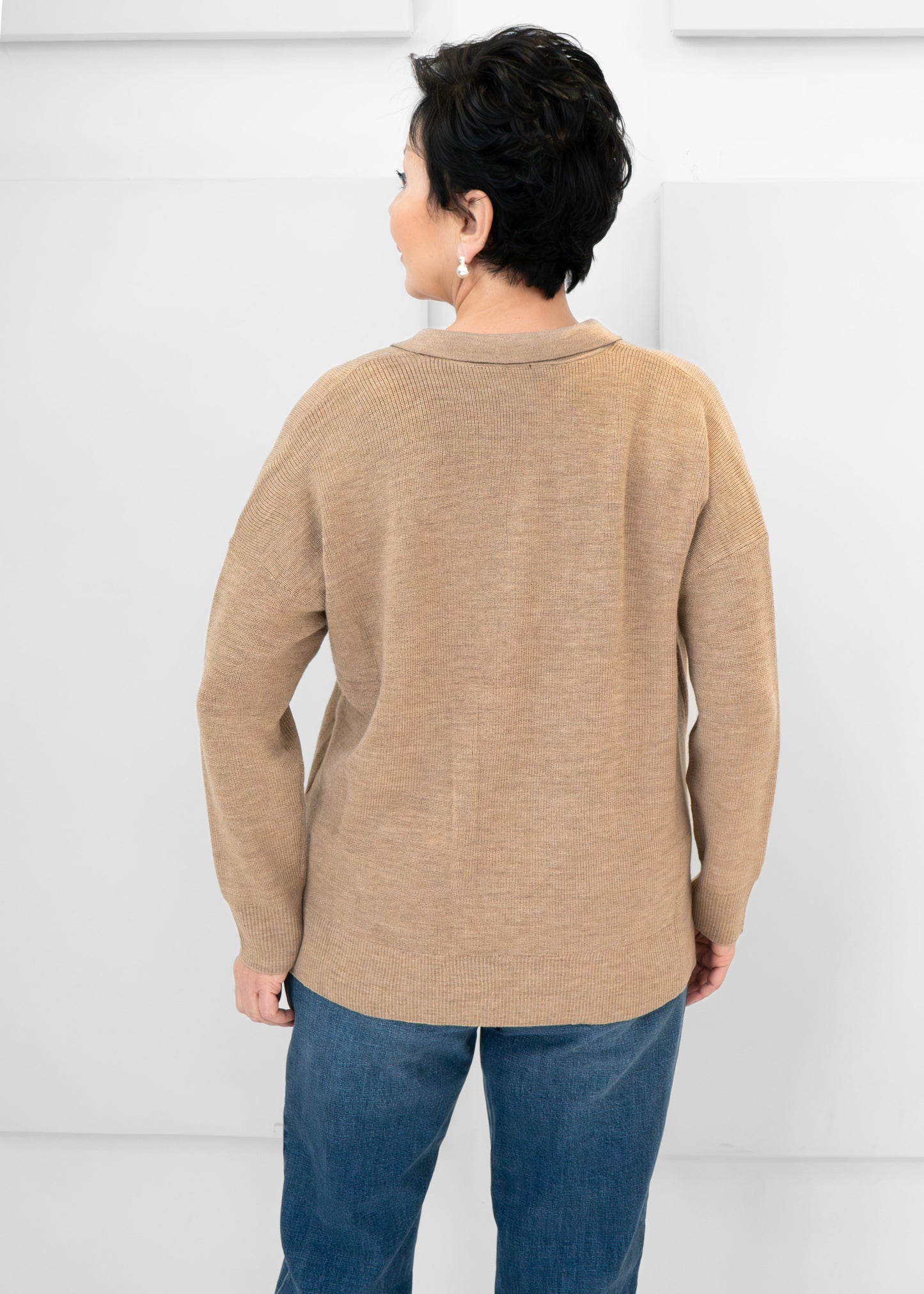 Eileen Fisher - Classic Collar Henley Sweater