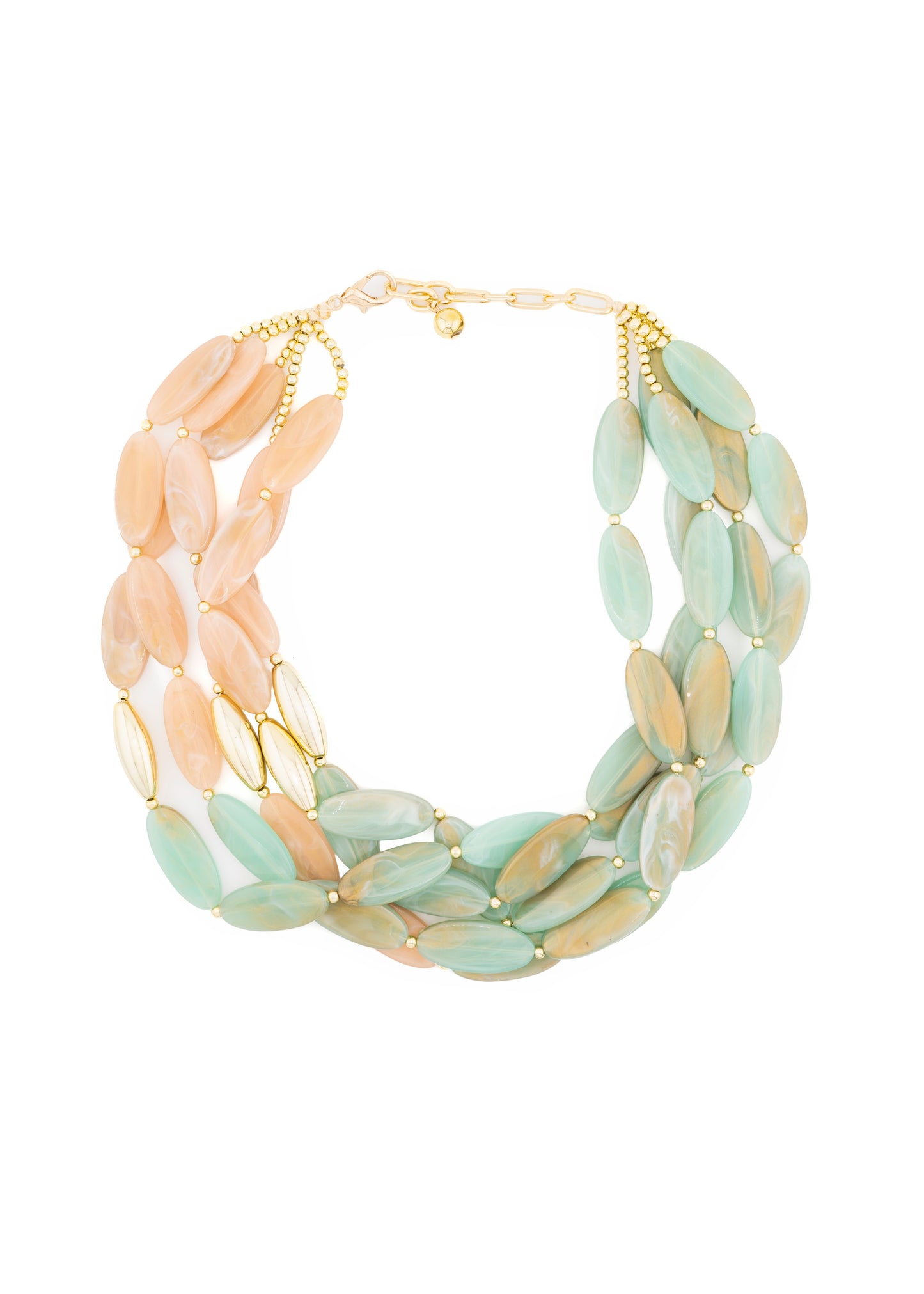Pastel Shell Multi-Strand Necklace